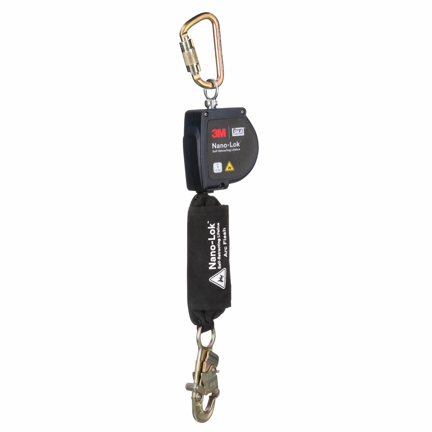 3M DBI-SALA Nano-Lok Arc Flash Self-Retracting Lifeline, 8 ft, Carabiner & Hook