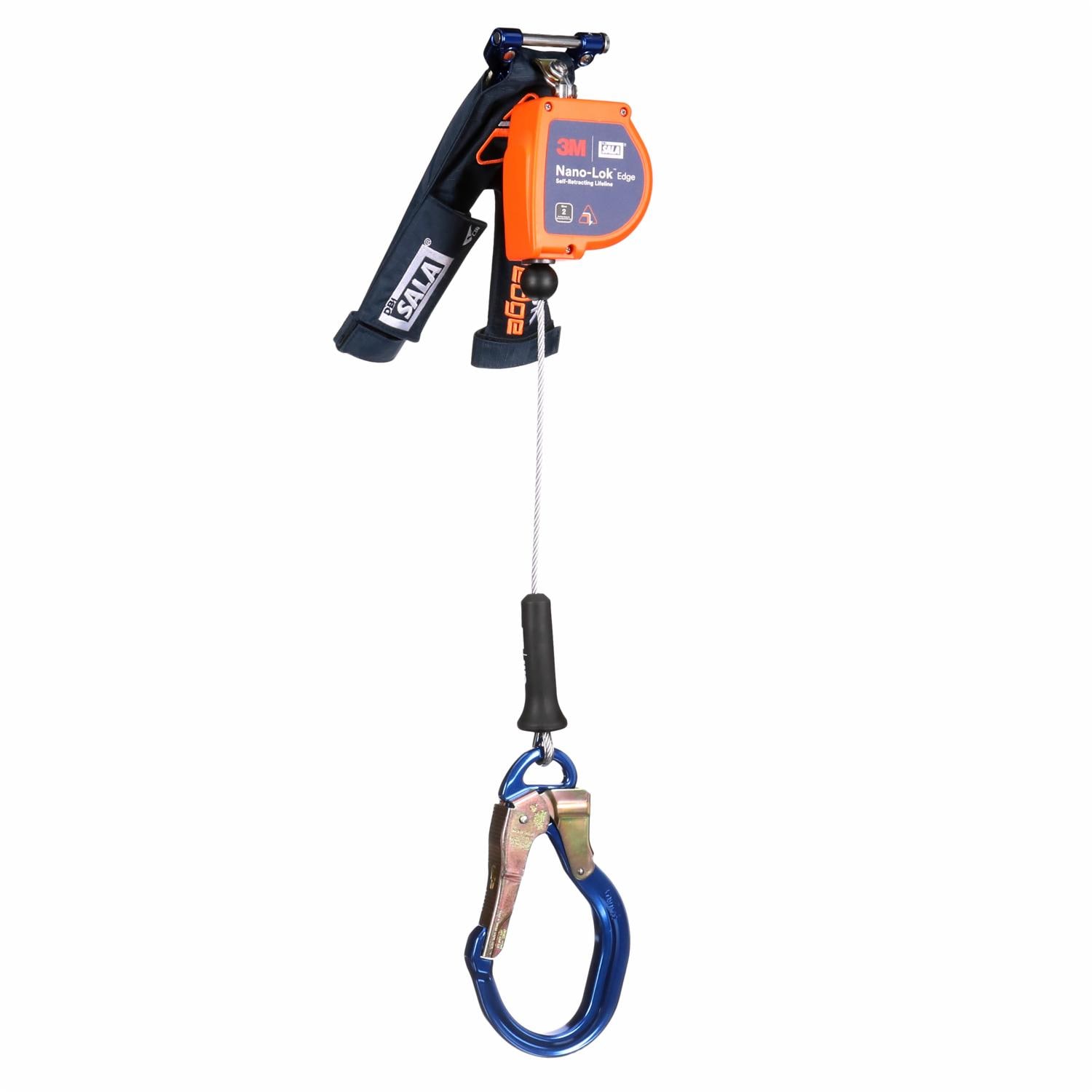 3M DBI-SALA Nano-Lok edge Personal Self-Retracting Lifeline, Galvanized Cable, 8 ft