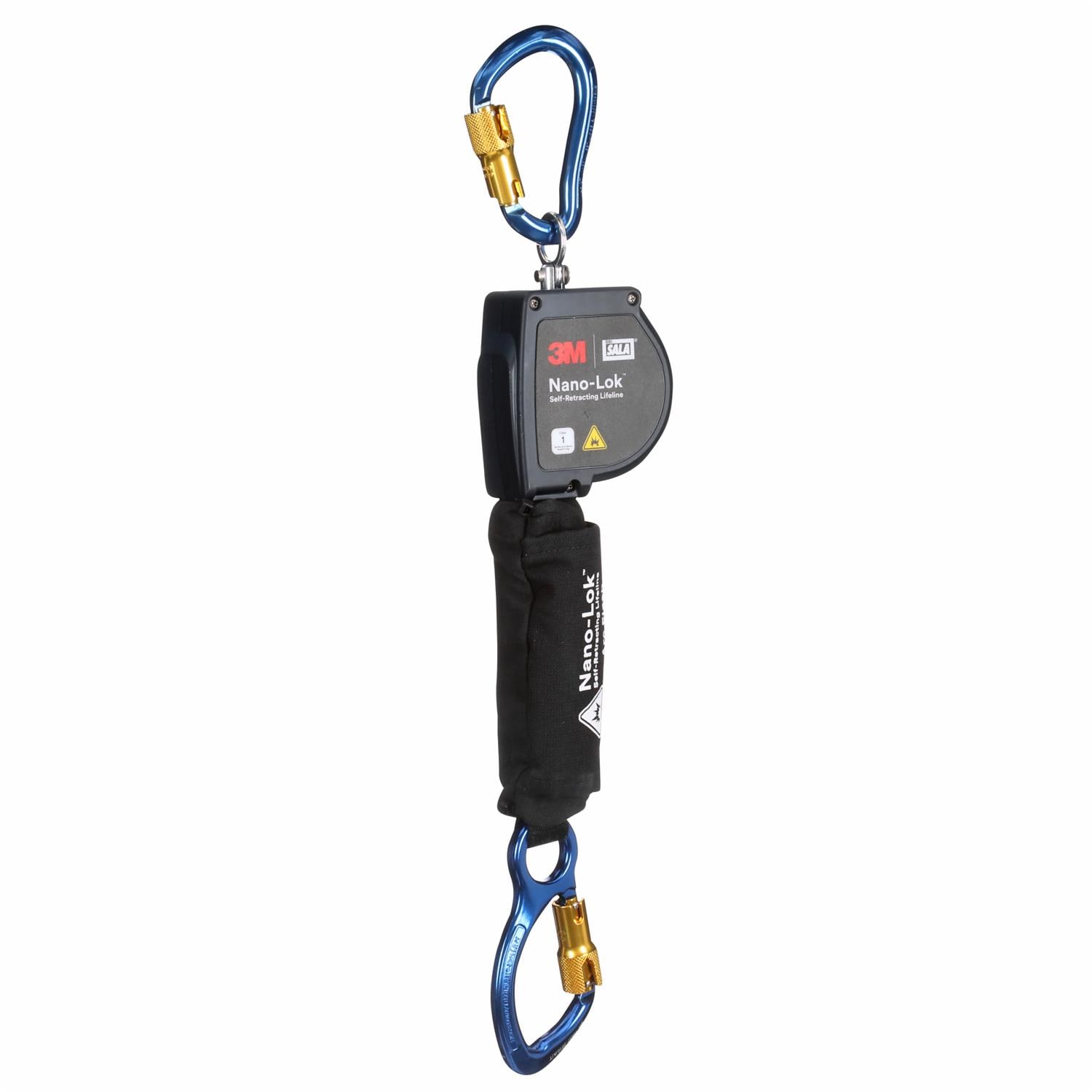 3M DBI-SALA Nano-Lok Arc Flash Self-Retracting Lifeline, 8 ft, Aluminum Carabiner
