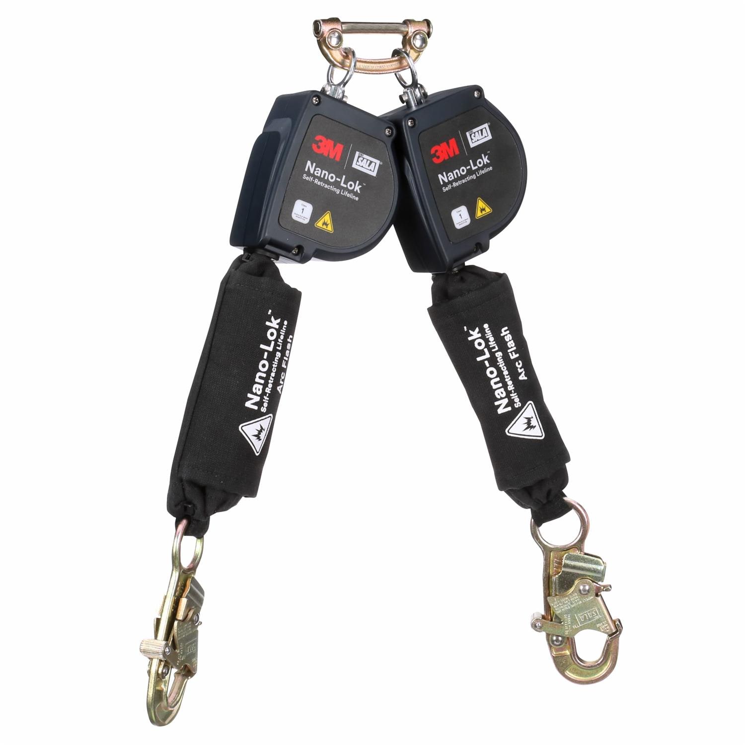 3M DBI-SALA Nano-Lok Arc Flash Twin-Leg Self-Retracting Lifeline, 8 ft, Kevlar Fiber