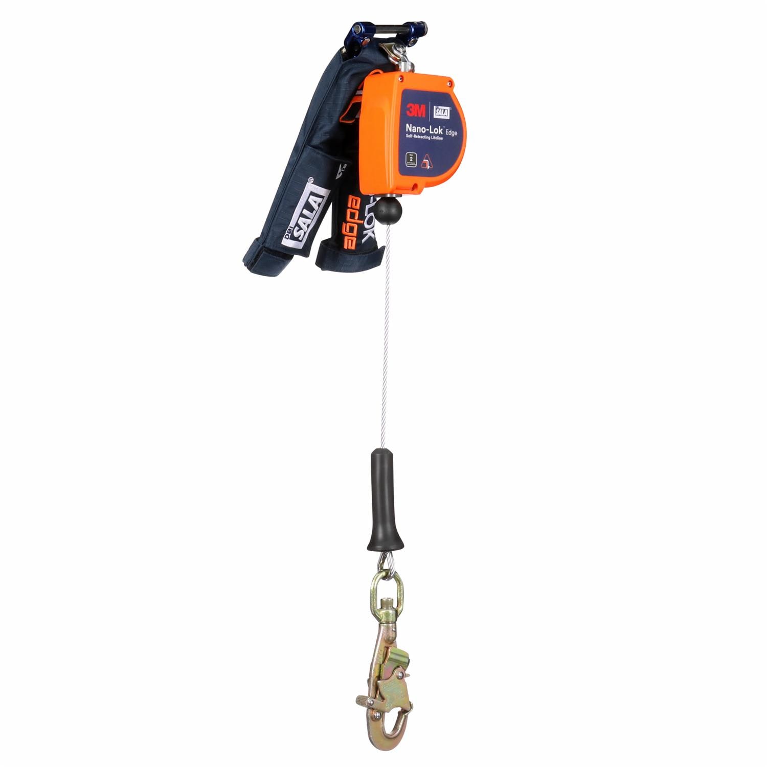 3M DBI-SALA Nano-Lok edge Personal Self-Retracting Lifeline, Galvanized Cable, 8 ft