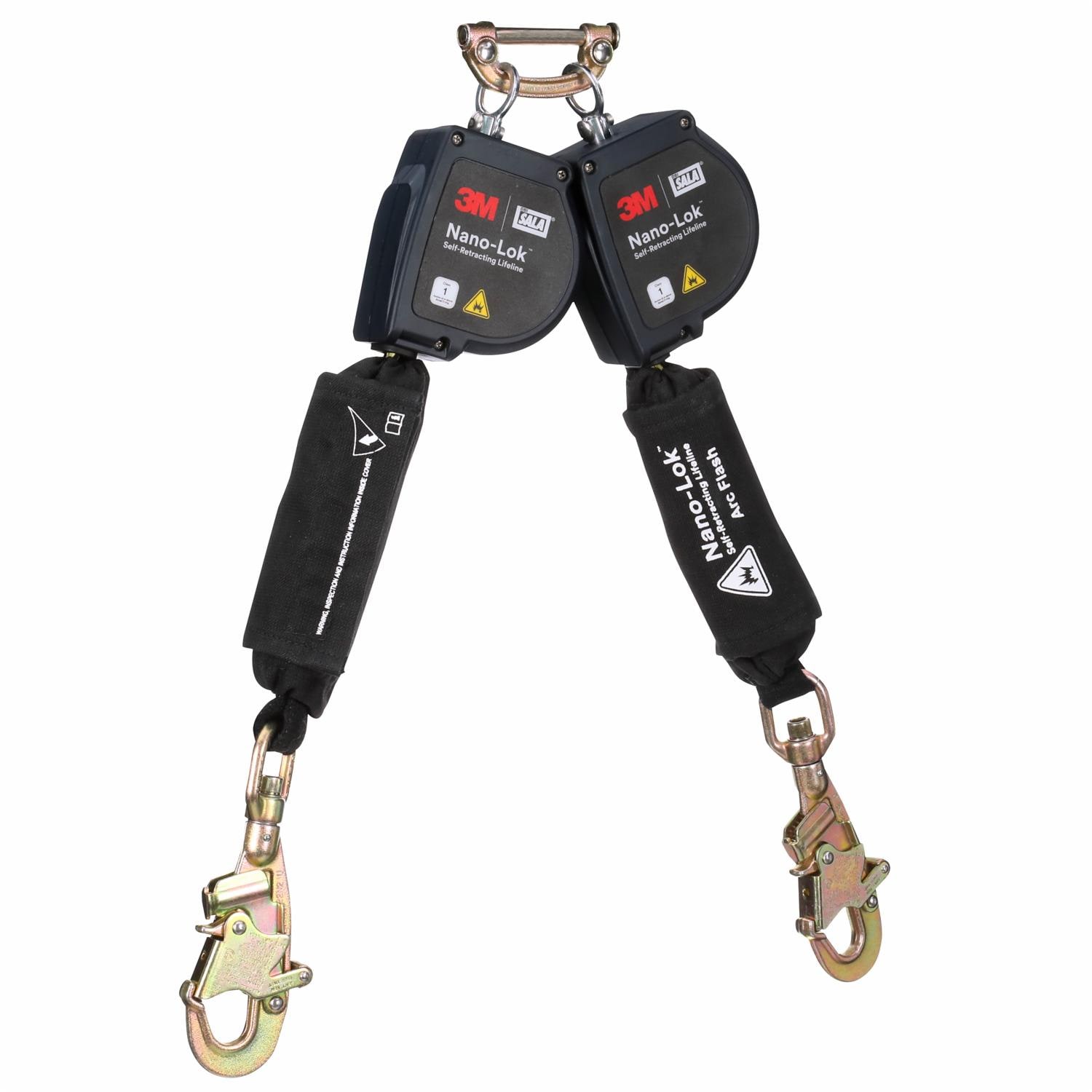 3M DBI-SALA Nano-Lok Arc Flash Twin-Leg Self-Retracting Lifeline, 8 ft, Kevlar Fiber