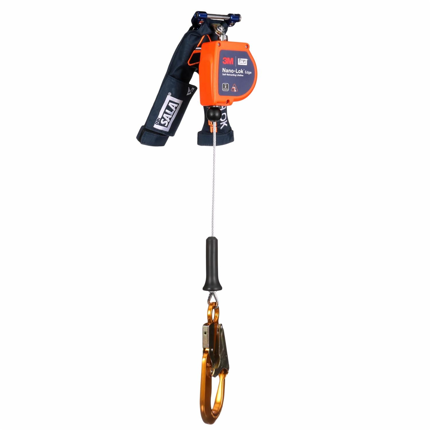 3M DBI-SALA Nano-Lok edge Personal Self-Retracting Lifeline, Galvanized Cable, 8 ft