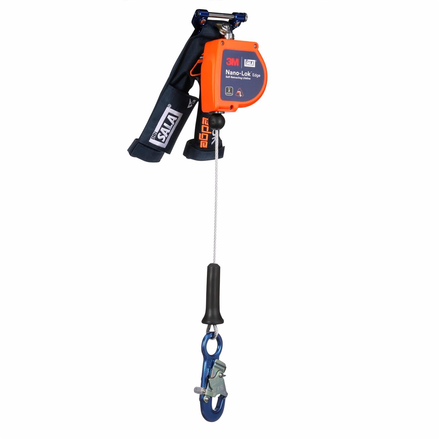 3M DBI-SALA Nano-Lok edge Personal Self-Retracting Lifeline, Galvanized Cable, 8 ft