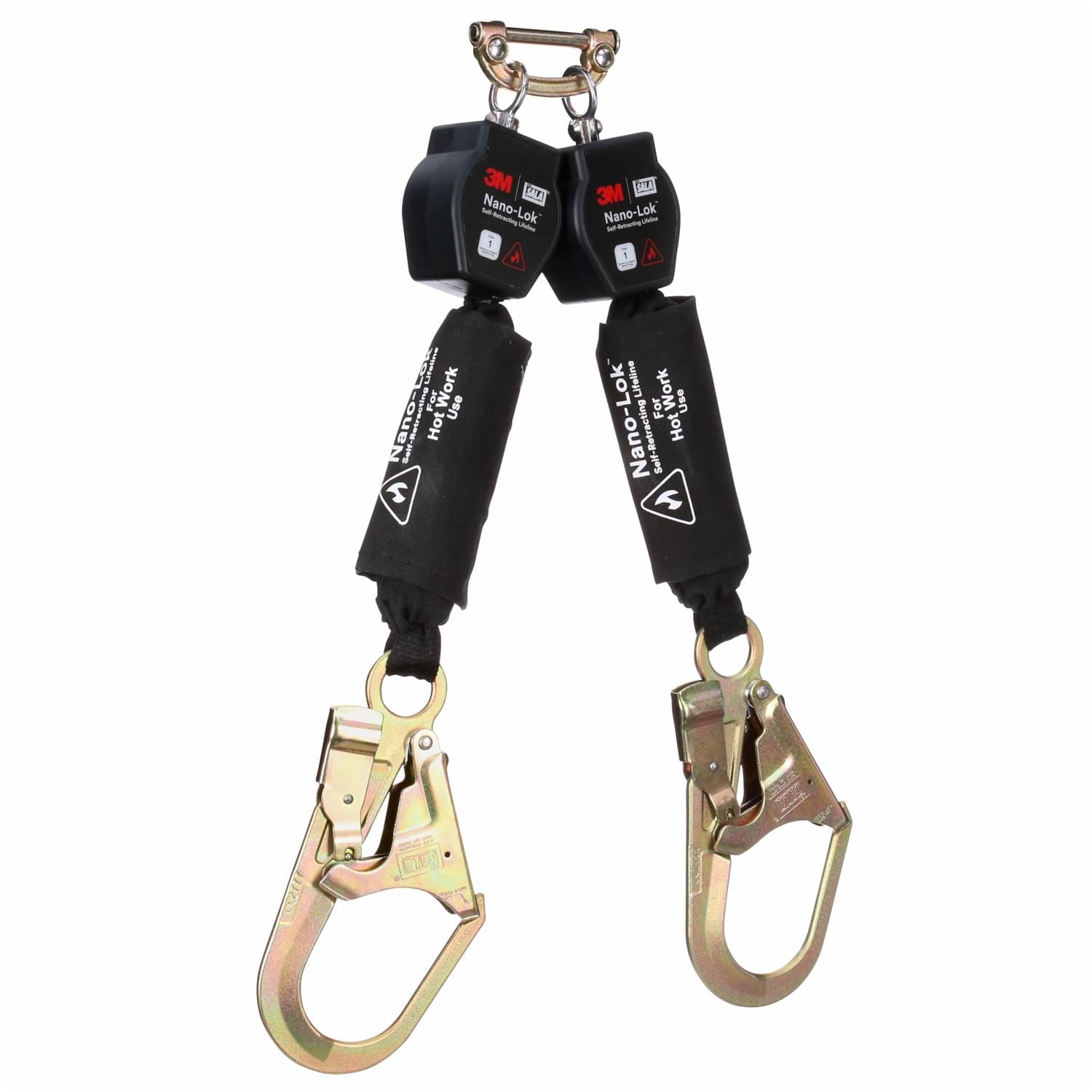 3M DBI-SALA Nano-Lok Hot Work Twin-Leg Personal Self-Retracting Lifeline, Kevlar Fiber Web, 6 ft