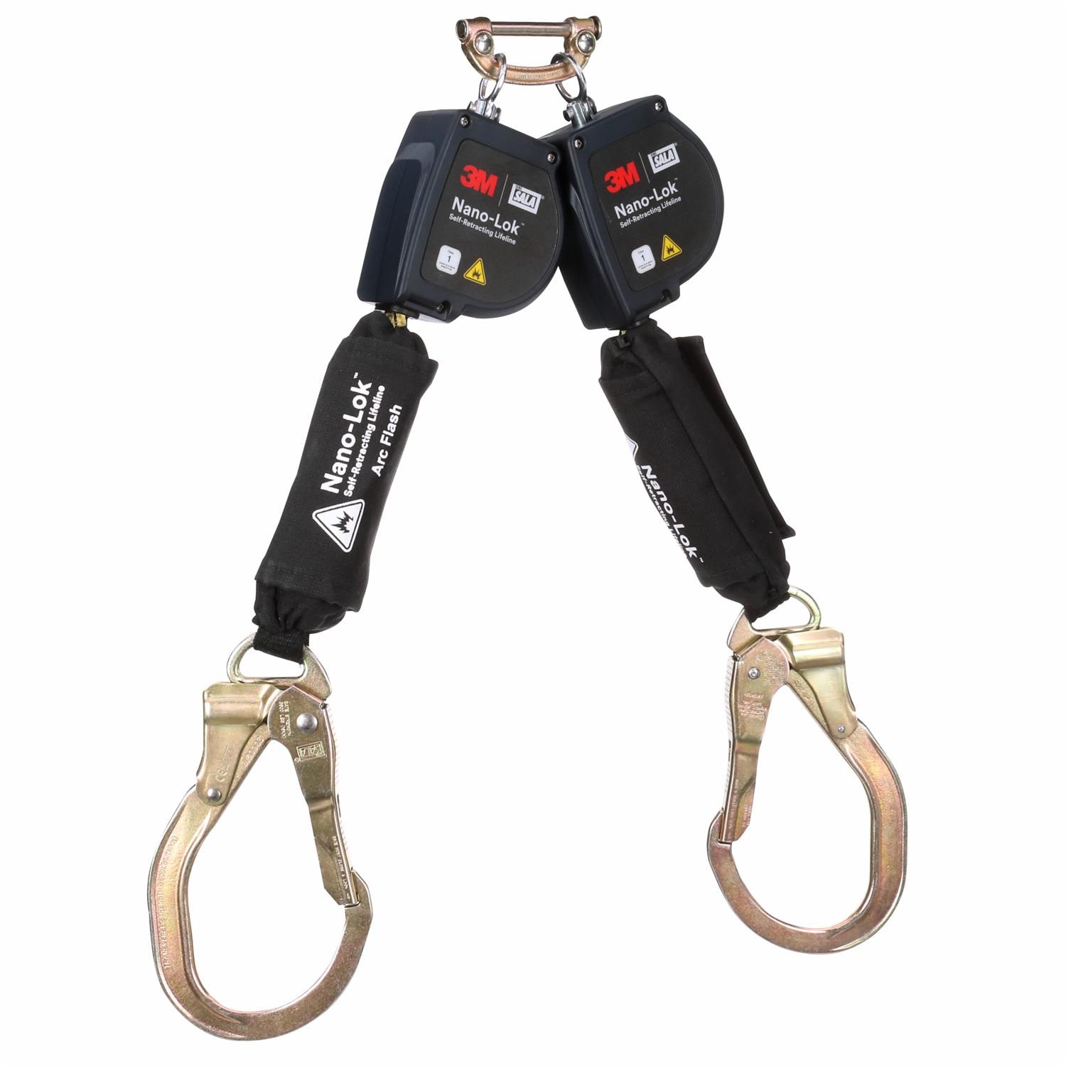 3M DBI-SALA Nano-Lok Arc Flash Twin-Leg Self-Retracting Lifeline, 8 ft, Kevlar Fiber