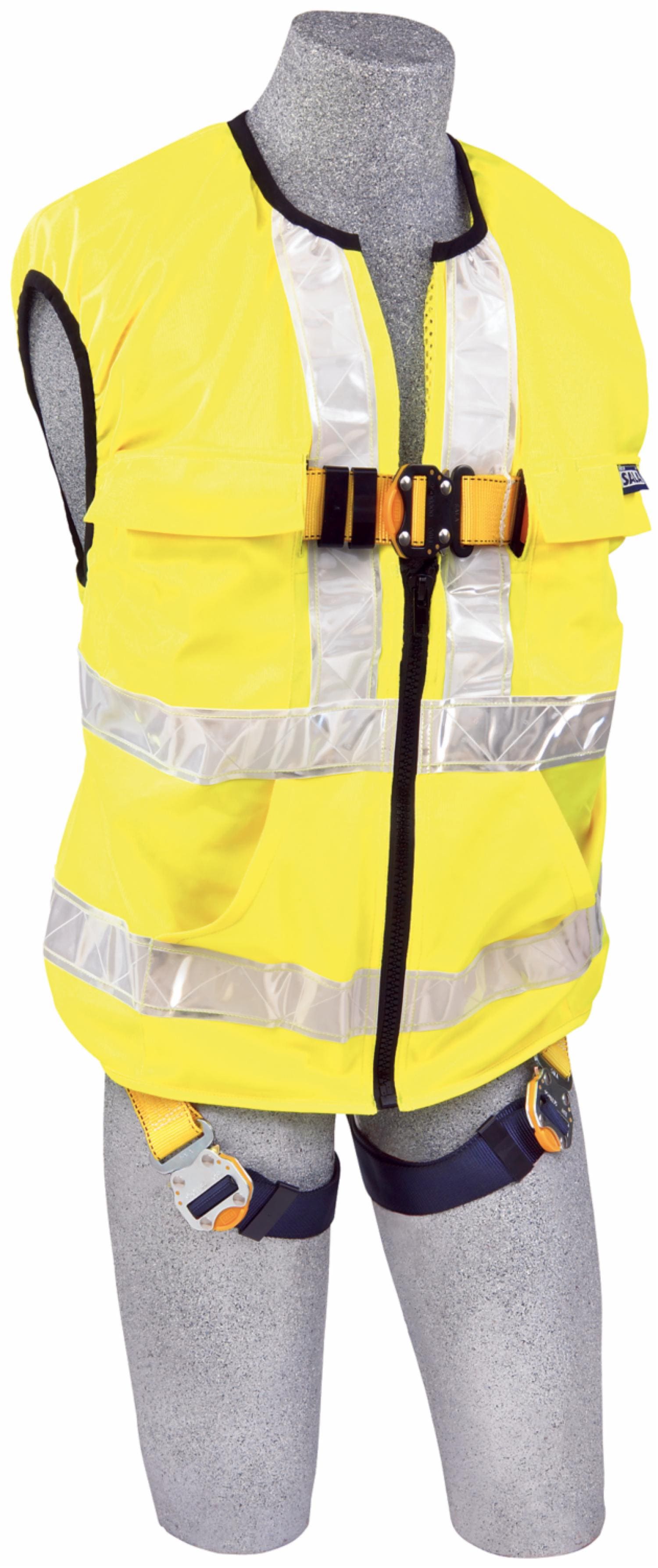 3M DBI-SALA Delta Hi-Vis Reflective Workvest Safety Harness, Yellow, Universal