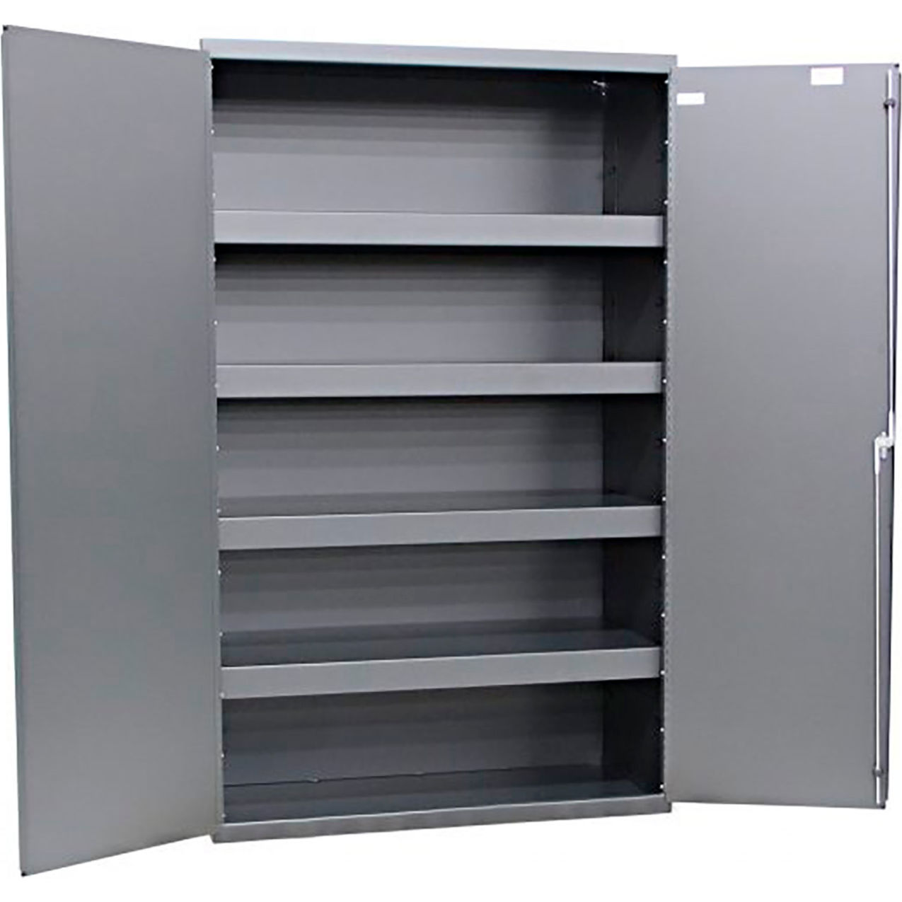 Heavy Duty Shelf Cabinet, 14 Gauge, 36"W x 18"D x 72"H, Gray