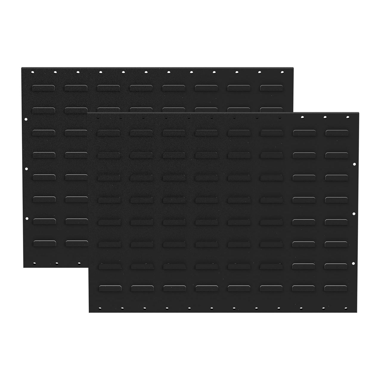 Louvered Wall Panel, 24"W x 18"H, Black, Pack of 2