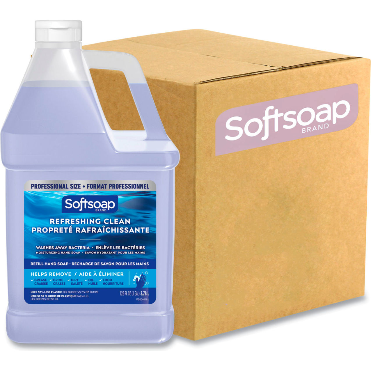 Liquid Hand Soap Refill, Refreshing Clean Scent, 128 oz. Bottle, 4/Case