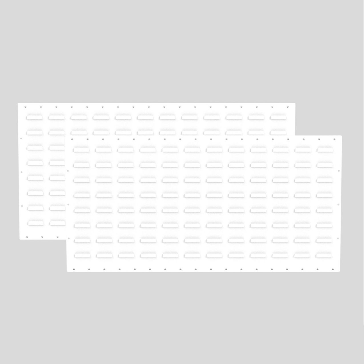 Louvered Wall Panel, 36"W x 18"H, White, Pack of 2