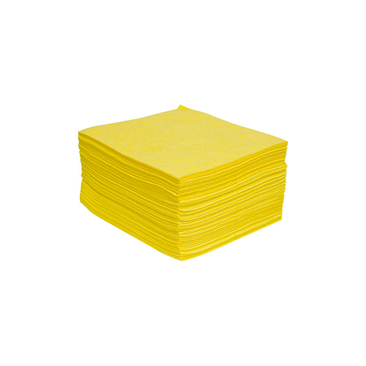 Hazmat Single-Ply Pad, Medium Weight, 16"W x 18"L, Yellow, 100/Pack