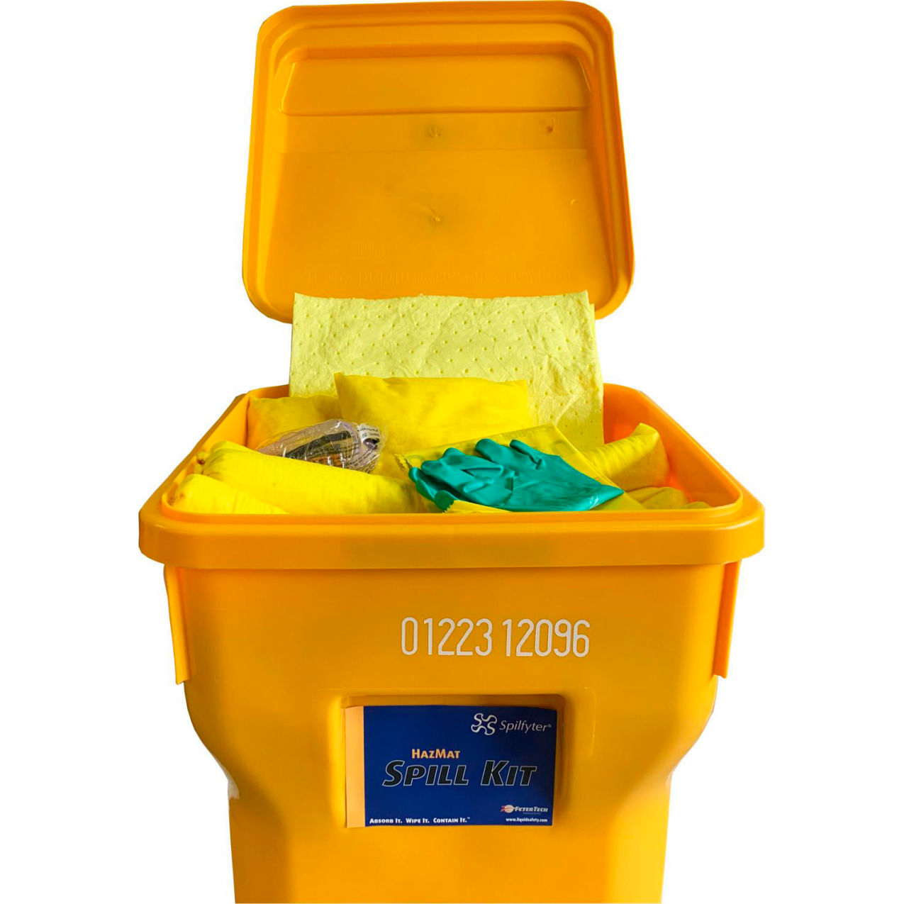 HazMat Dash Wheeled Bin Spill Kit, 60 Gallon Capacity