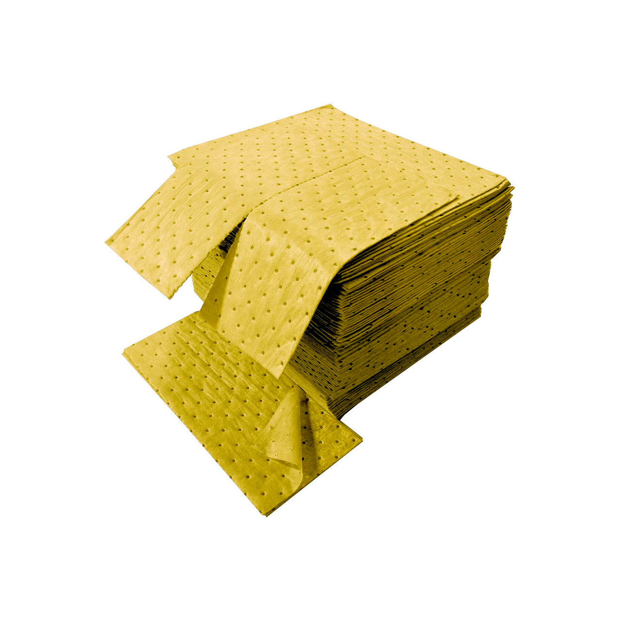 Hazmat Two-Ply Laminated Pad, Medium Weight, 16"W x 18"L, Yellow, 200/Pack