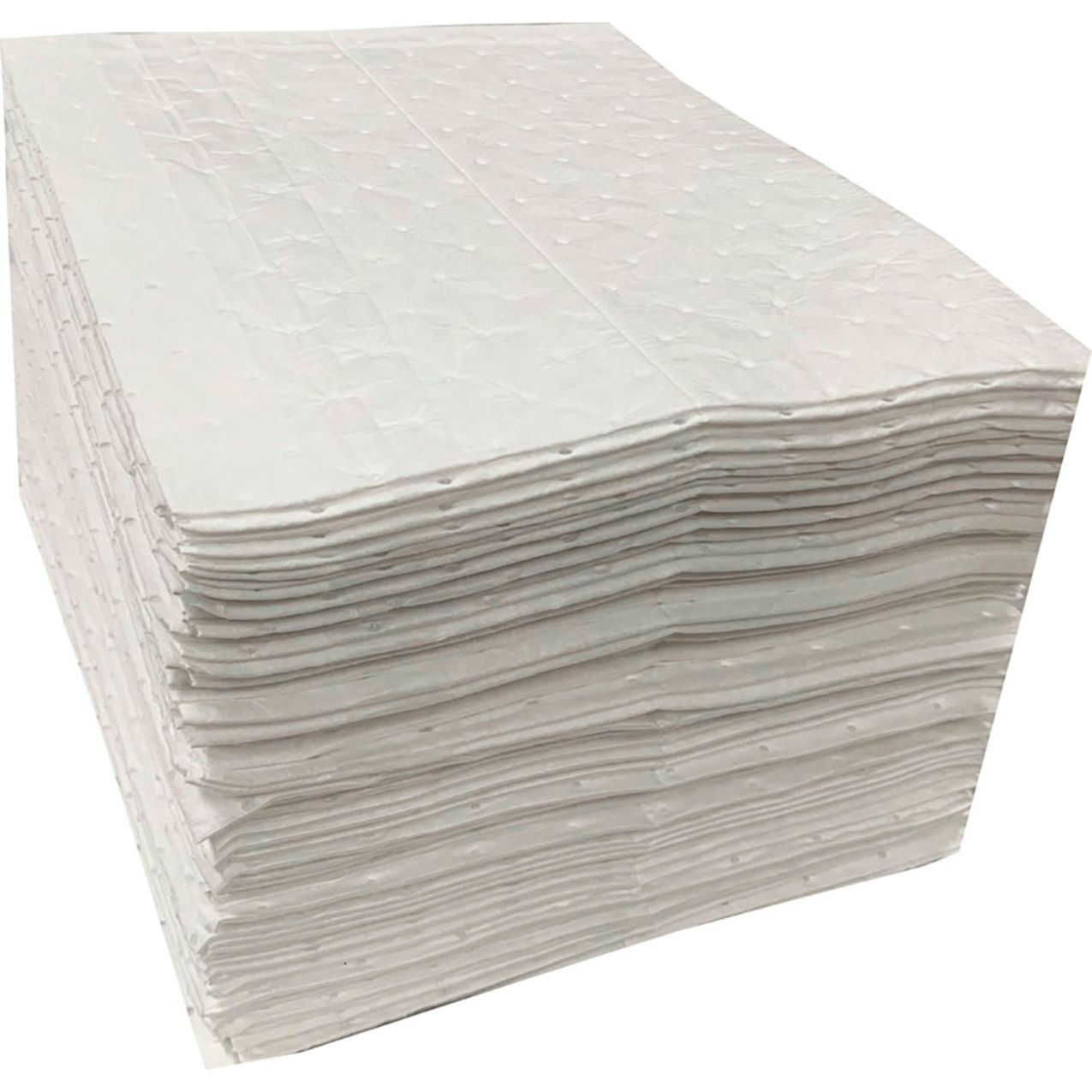 Oil Only Two-Ply Laminated Pad, Medium Weight, 16"W x 18"L, White, 100/Pack