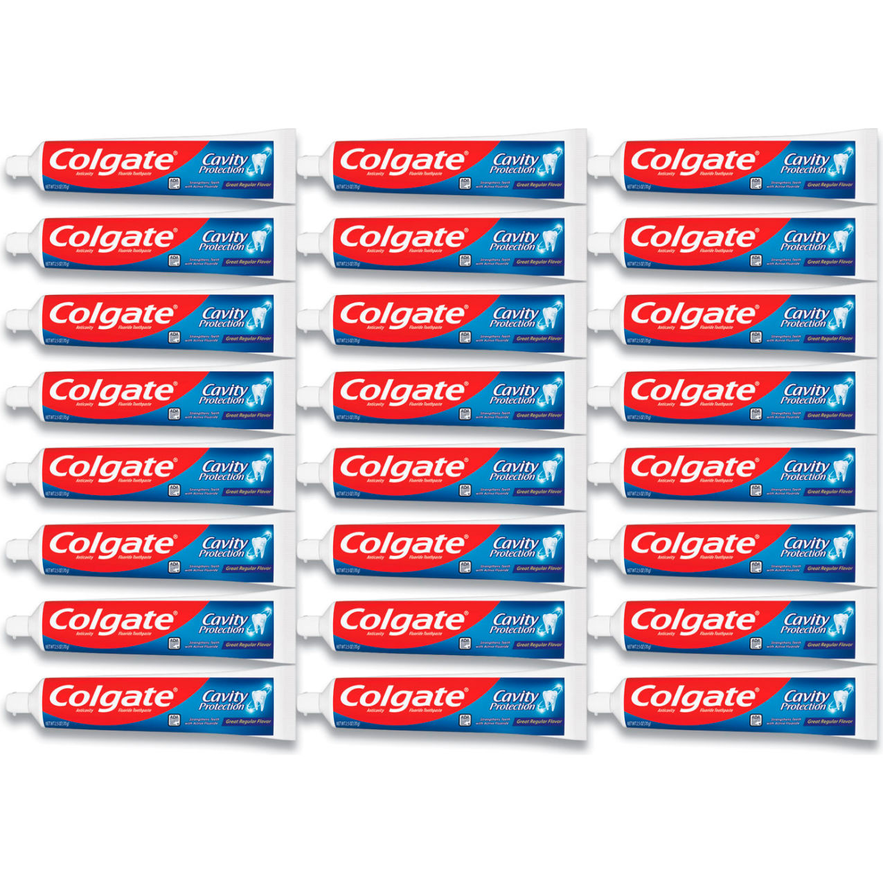 Cavity Protection Toothpaste, Regular Flavor, 2.5 oz. Tube, 24/Case