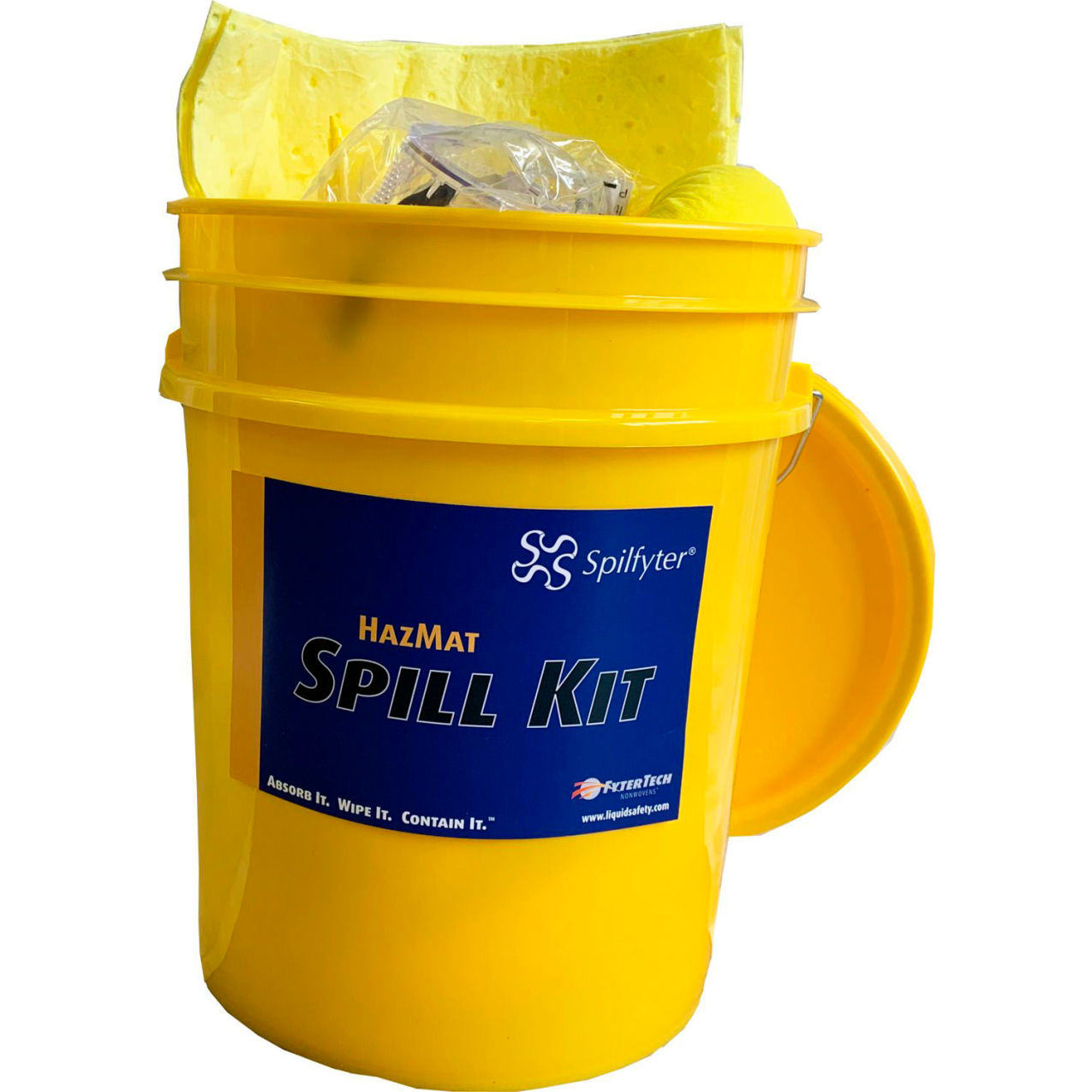HazMat Bucket Spill Kit, 5 Gallon Capacity