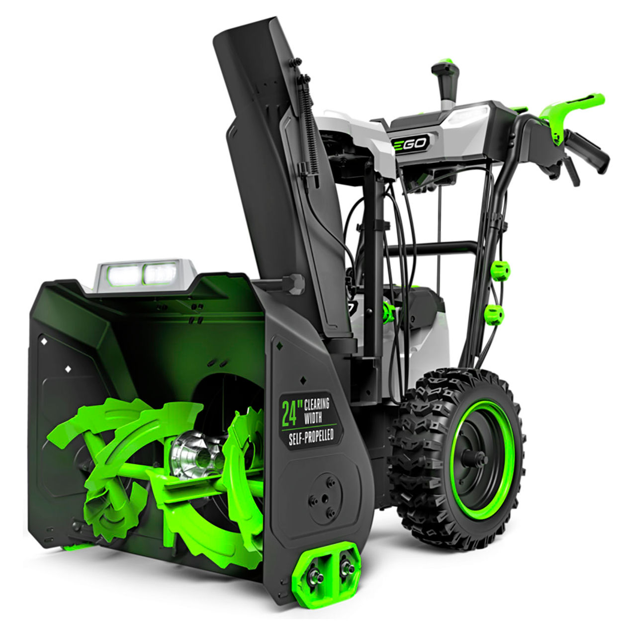 24" 2-Stage Self Propelled Snow Blower Kit with 10Ah Battery & 560W Dual Port Charger