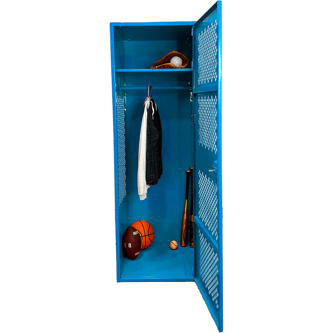 1 Door Security Gear Locker, 24"W x 18"D x 72"H, Light Blue