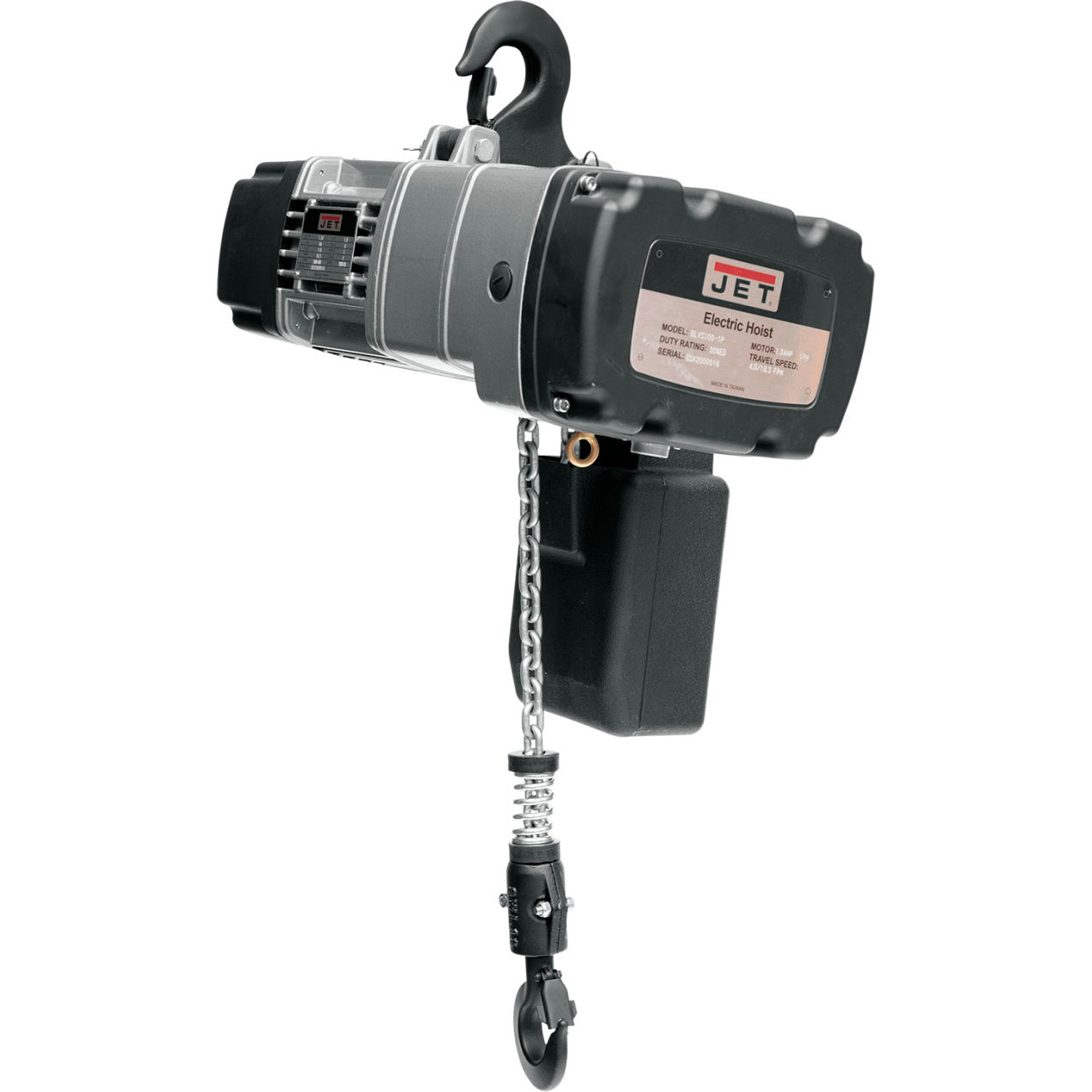 1 Ton Electric Hoist, 30' Lift, 115V
