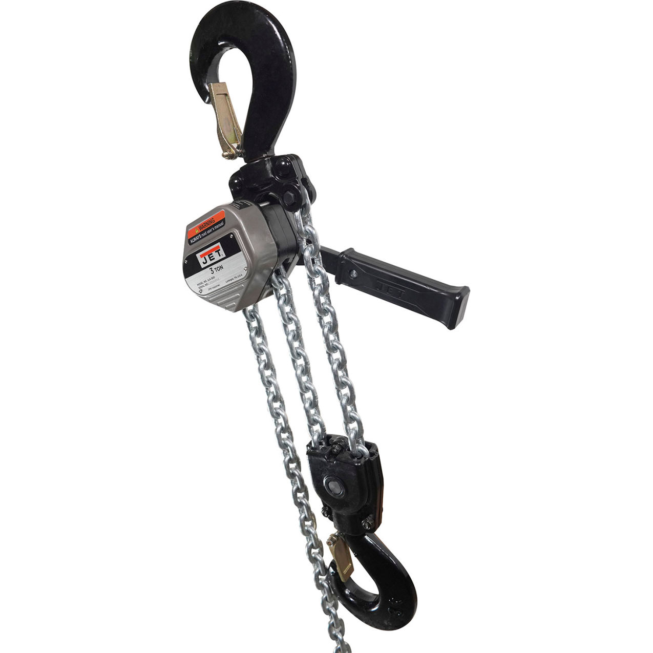 Lever Hoist with Shipyard Hook, 3 Ton Capacity, 30' Lift