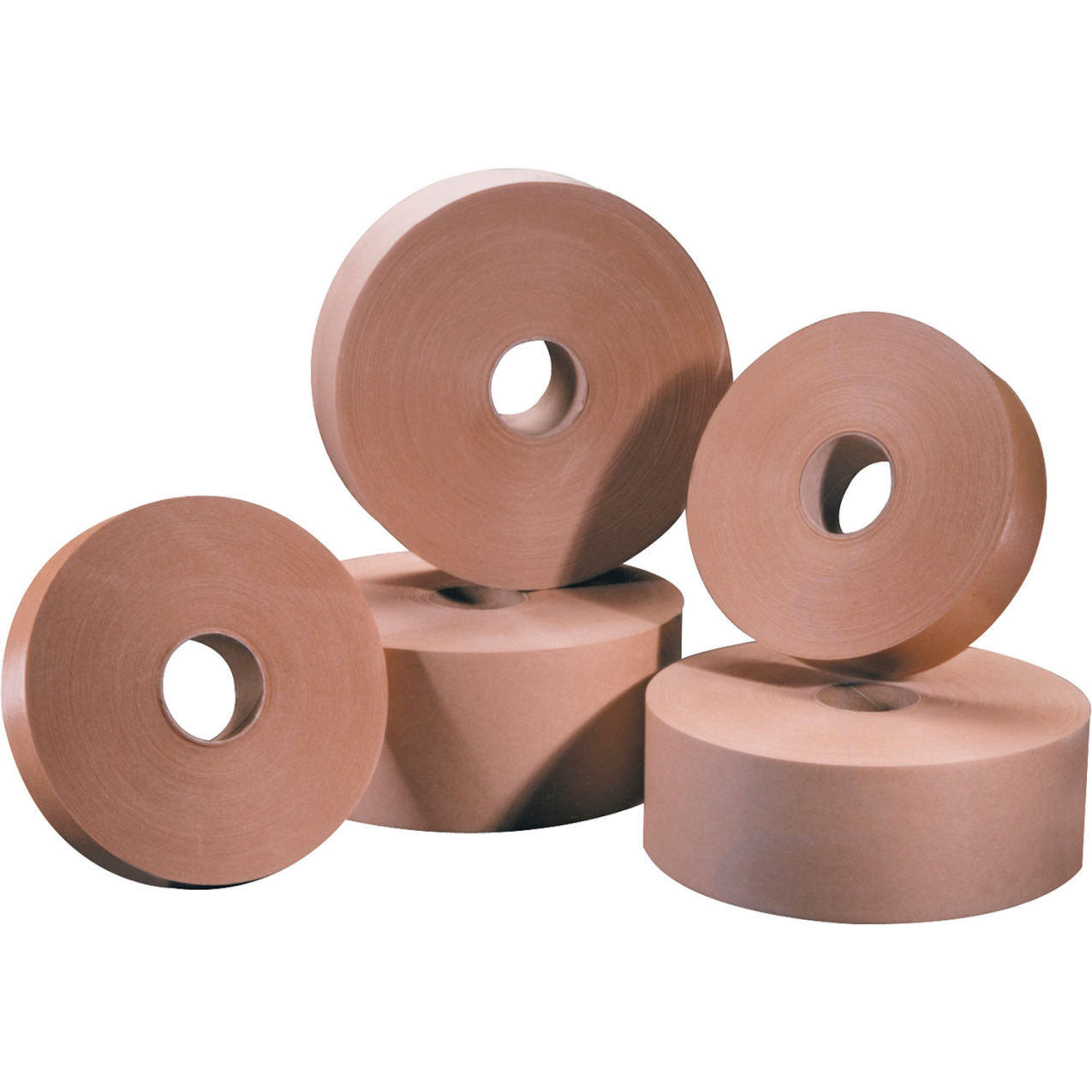 Non Reinforced Water Activated Tape, 2" x 600', Kraft, 15 Rolls/Case