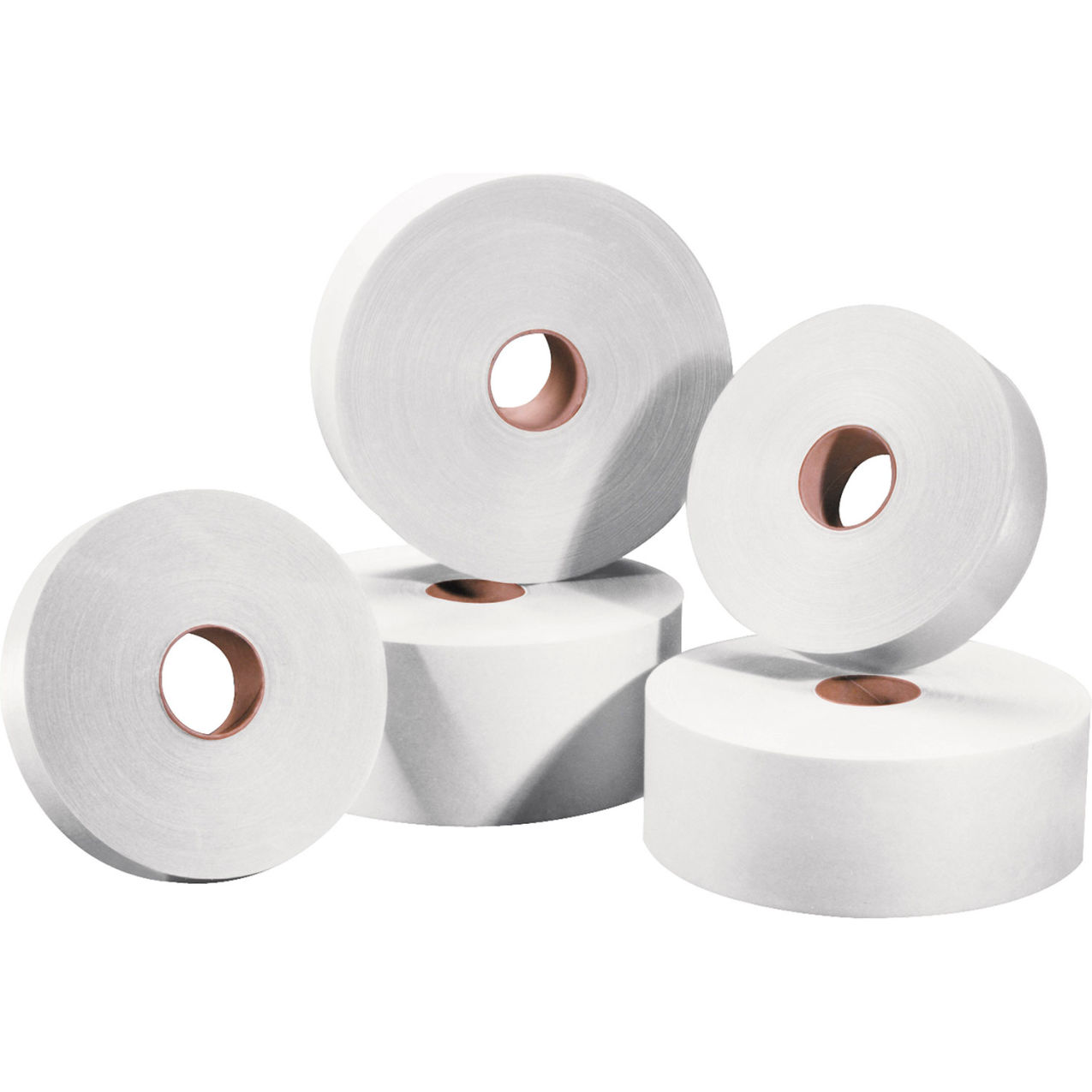 Non Reinforced Water Activated Tape, 3" x 600', White, 10 Rolls/Case