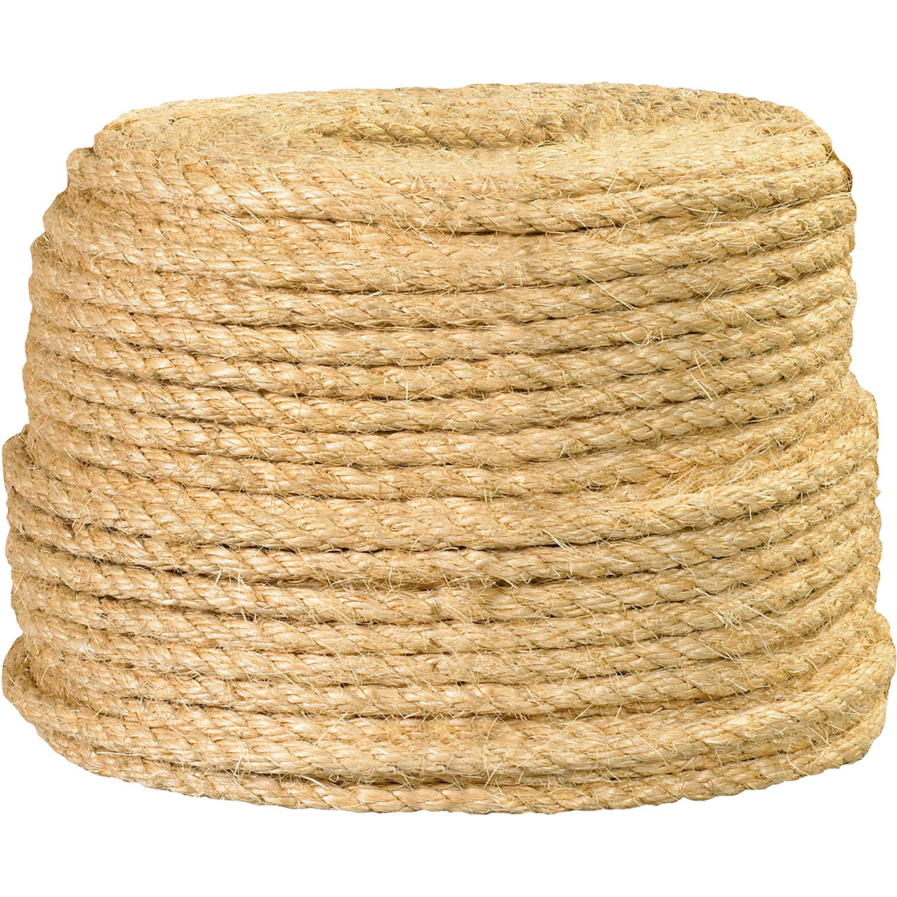 Sisal Twisted Rope, 1/4" Dia. x 1500'L, 385 lbs. Tensile Strength