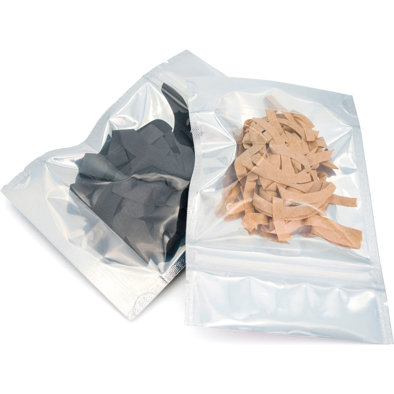 Stand Up Pouch, 5"W x 8-1/2"D x 3"H, 3 Mil, Metalized/Clear, 1000/Pack