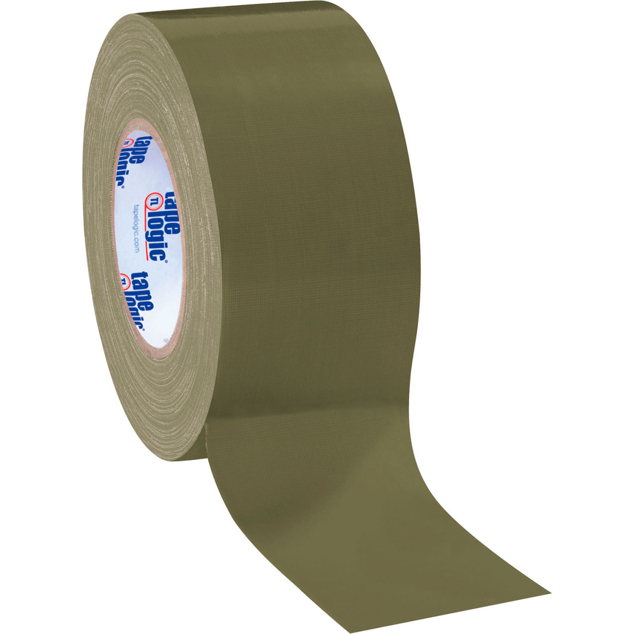 Industrial Duct Tape, 3"W x 60 Yds., 10 Mil, Olive Green, 16 Rolls/Case