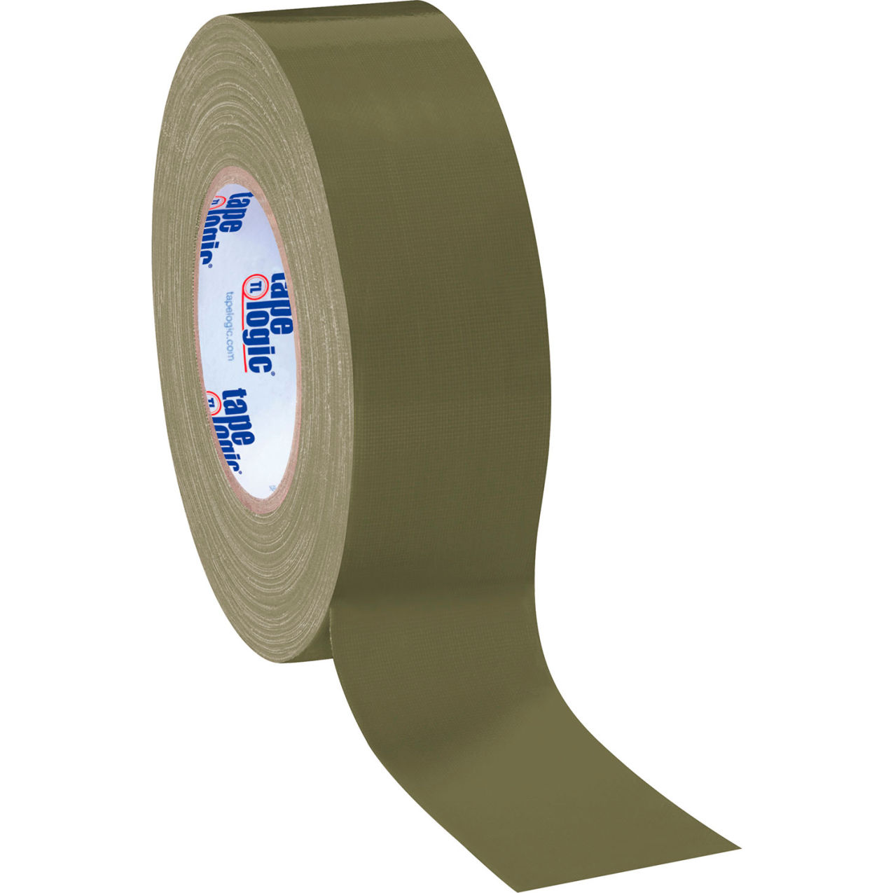 Industrial Duct Tape, 2"W x 60 Yds., 10 Mil, Olive Green, 24 Rolls/Case