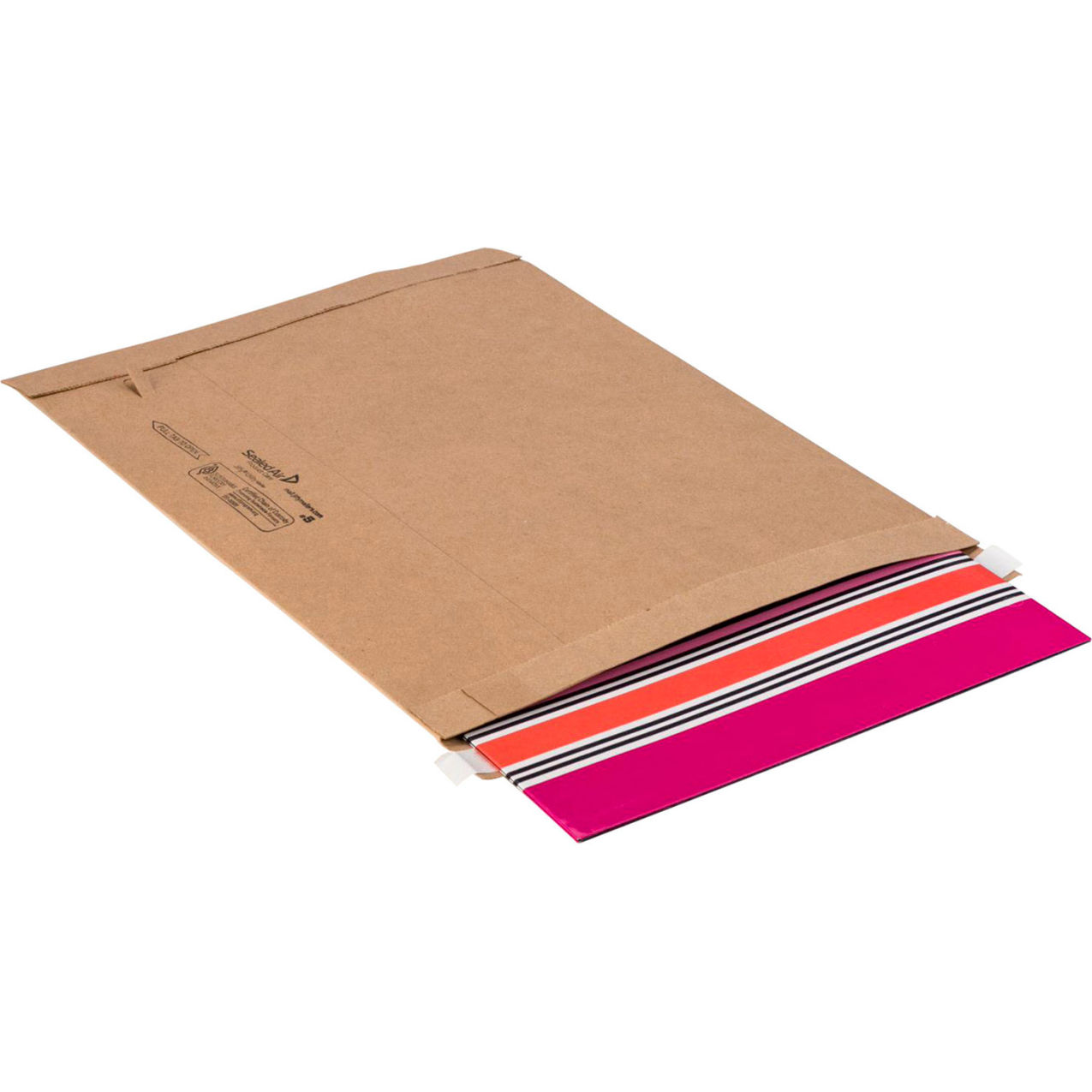 Utility Self-Seal Paper Mailers, #5, 10-1/2"W x 16"L, Kraft, 250/Pack