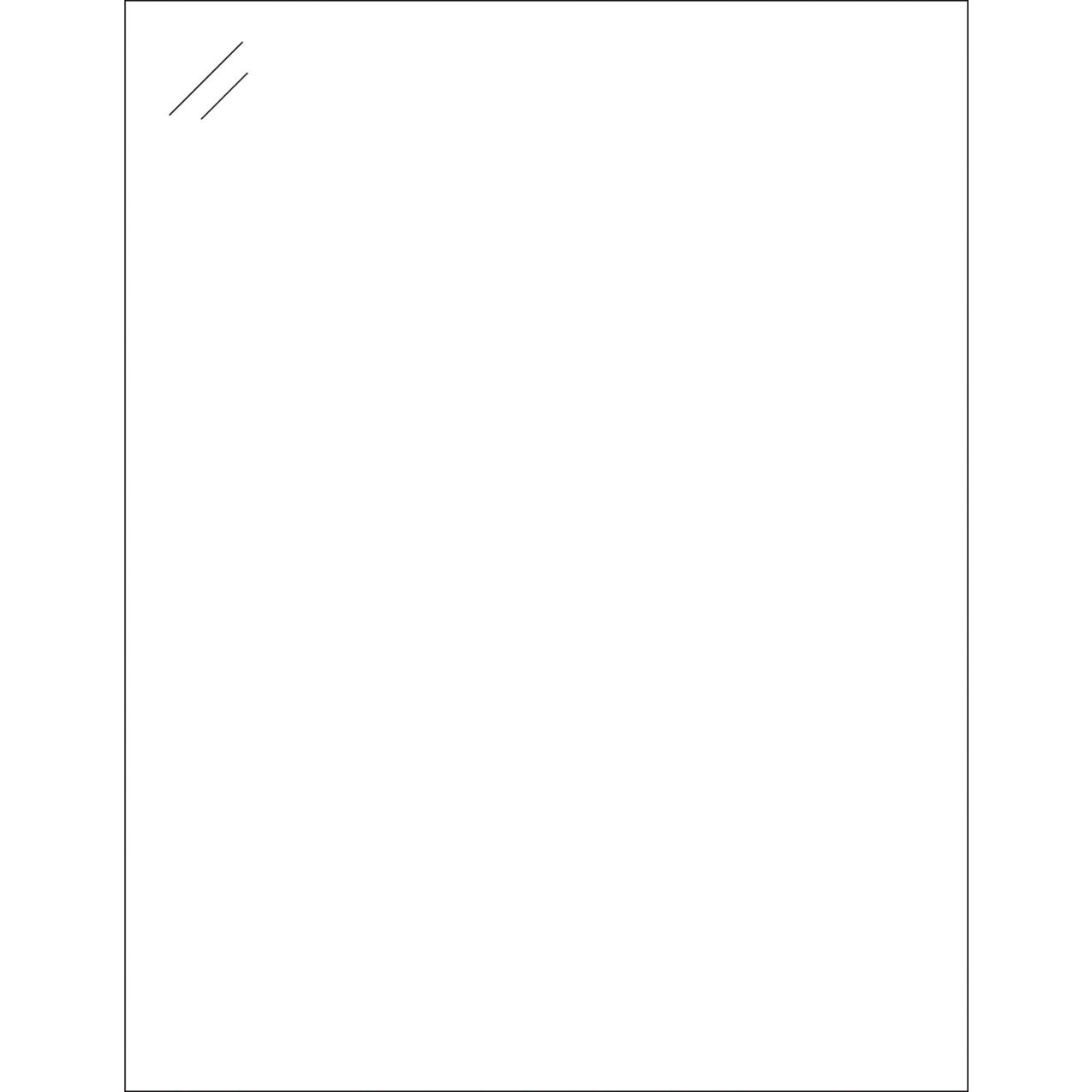 Rectangle Laser Labels, 11"L x 8-1/2"W, Crystal Clear, 1 Labels/Sheet