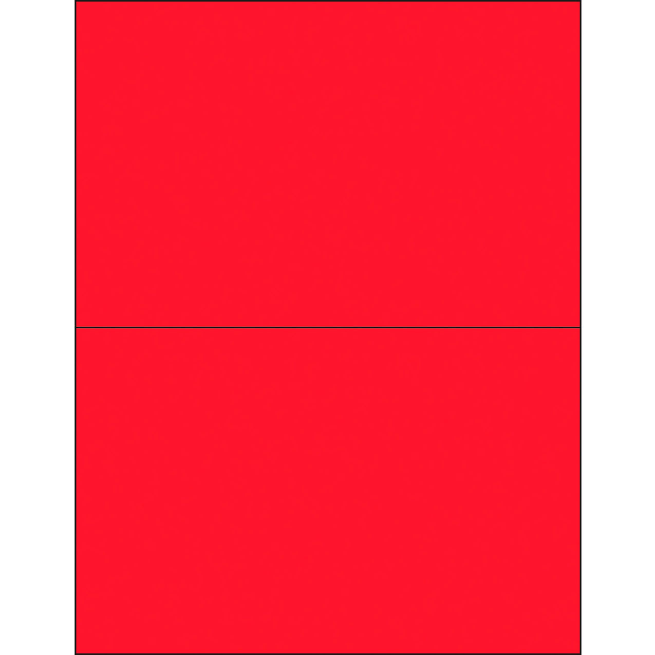 Removable Rectangle Laser Labels, 5-1/2"L x 8-1/2"W, Fluorescent Red, 2 Labels/Sheet