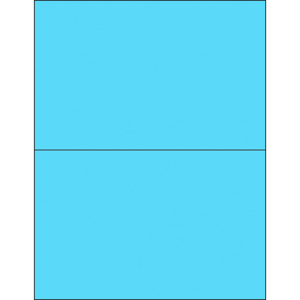 Removable Rectangle Laser Labels, 5-1/2"L x 8-1/2"W, Pastel Blue, 2 Labels/Sheet