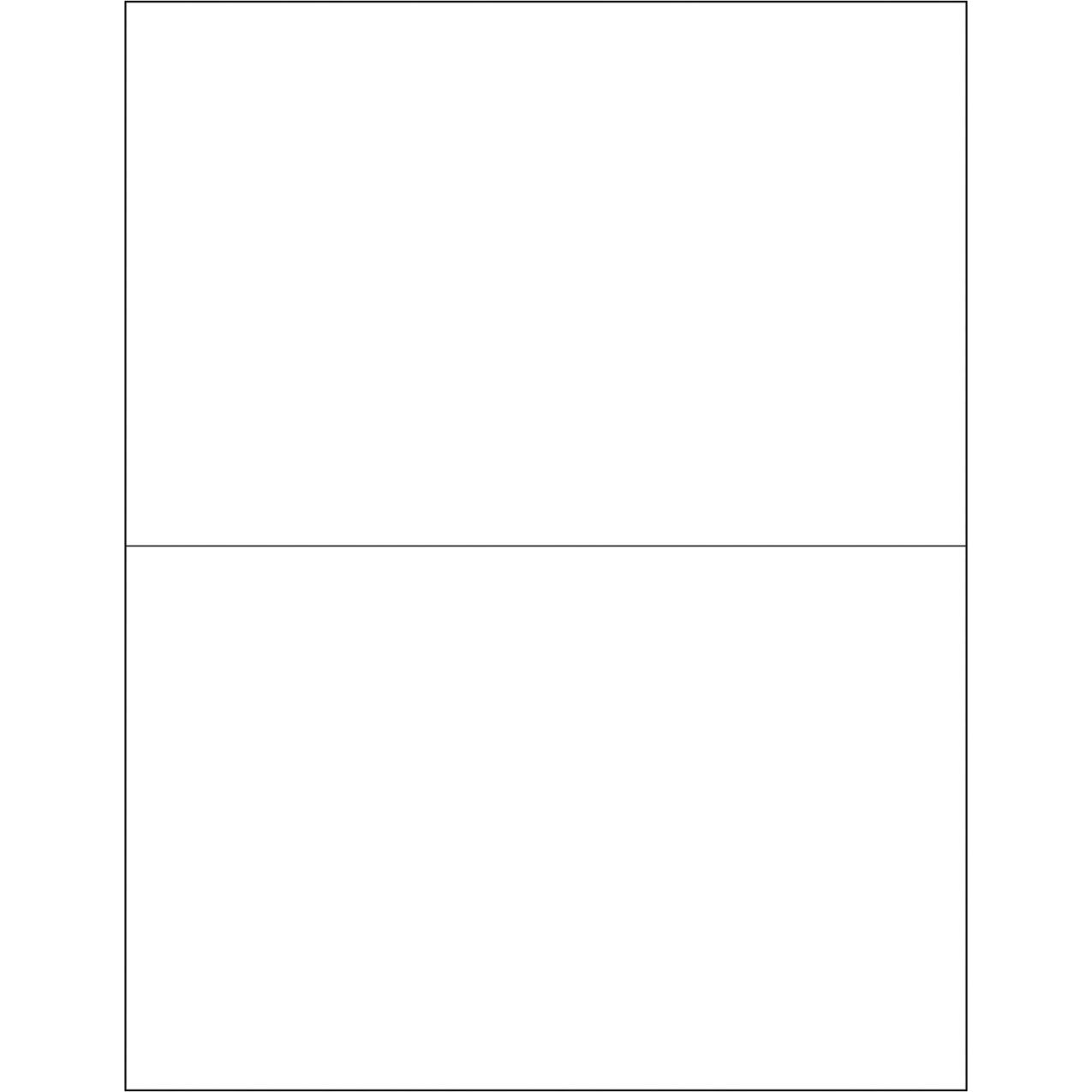 Weather-Resistant Laser Labels, 5-1/2"L x 8-1/2"W, White, 2 Labels/Sheet