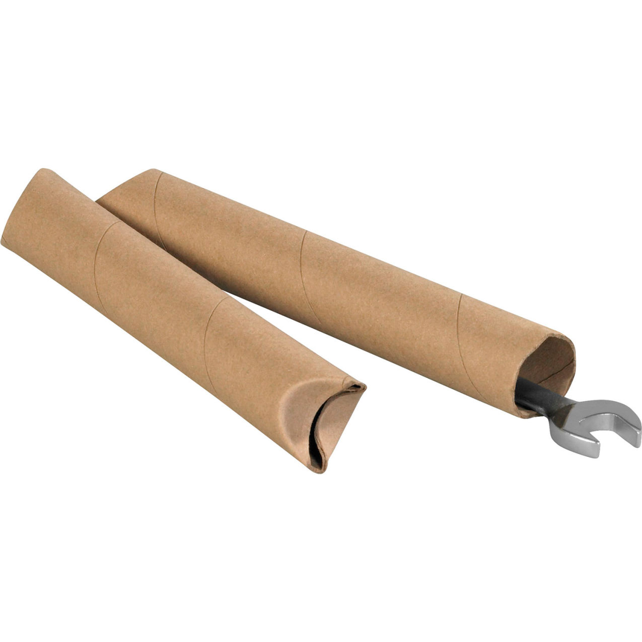 Crimped End Mailing Tubes, 1-1/2" Dia. x 32"L, 0.06" Thick, Kraft, 70/Pack