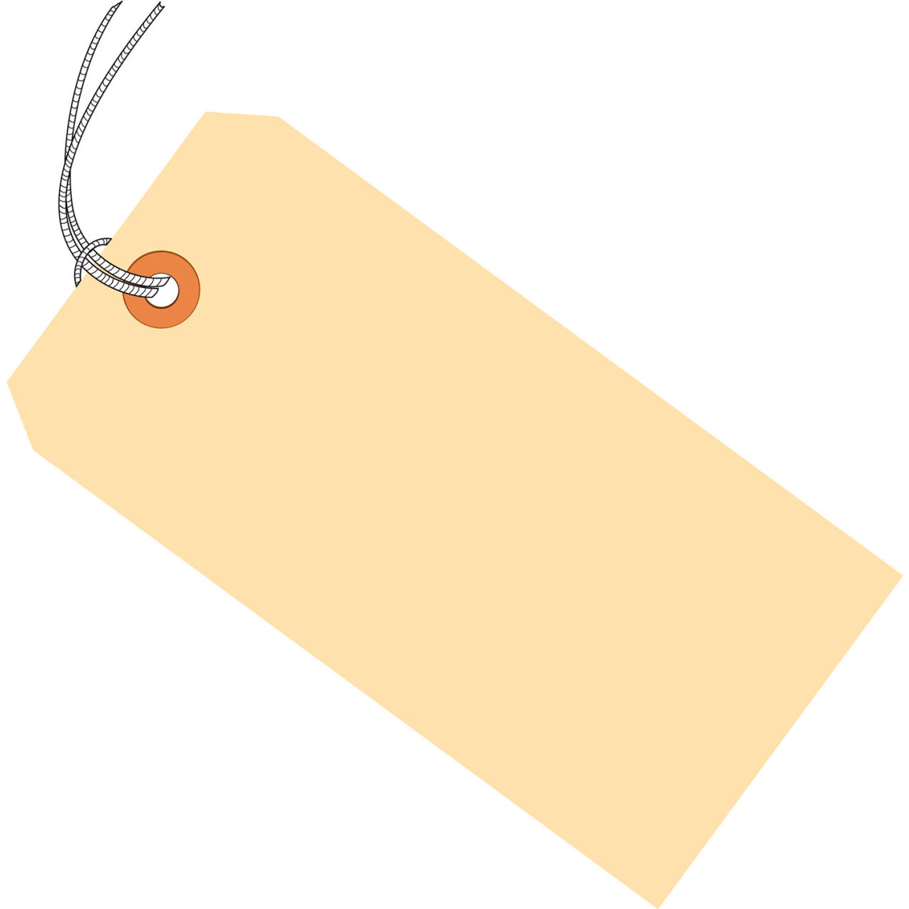 Manila Shipping Tags, Pre-Strung, 13 Pt., 4-3/4"W x 2-3/8"L, 100/Pack