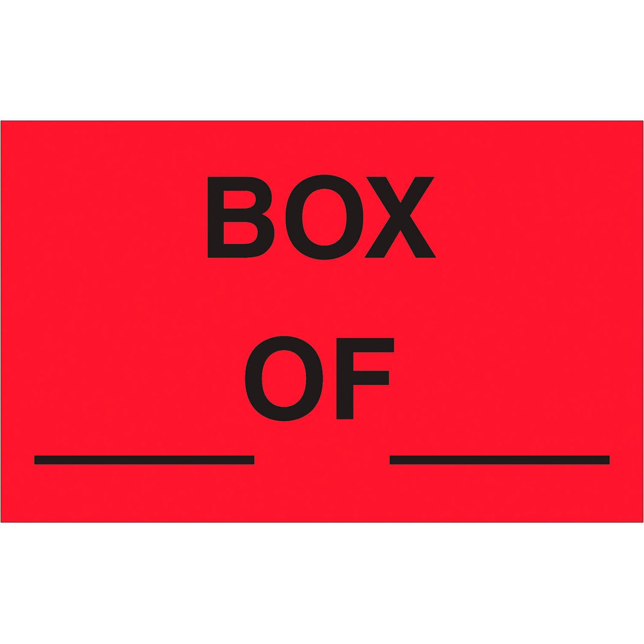 Labels Print, 1-1/4"L x 2"W, Fluorescent Red, Roll of 500