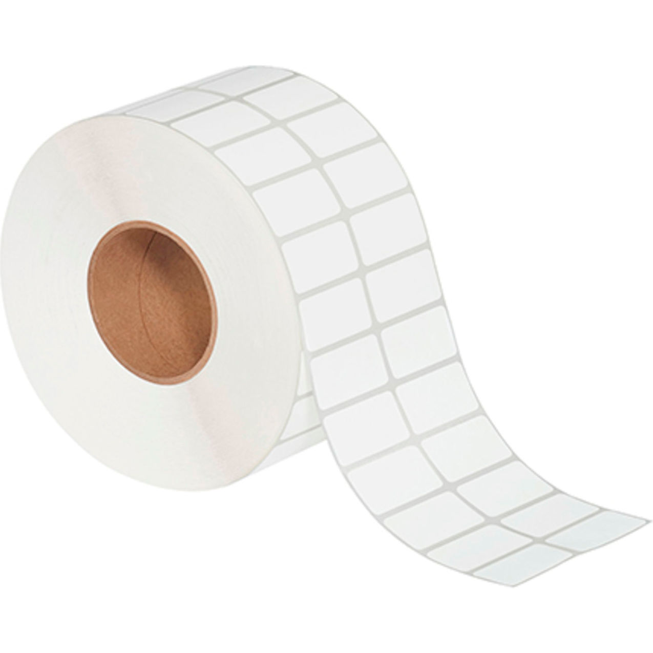 2-Up Desktop Direct Thermal Labels, 1"W x 1/2"L, 1" Core, White