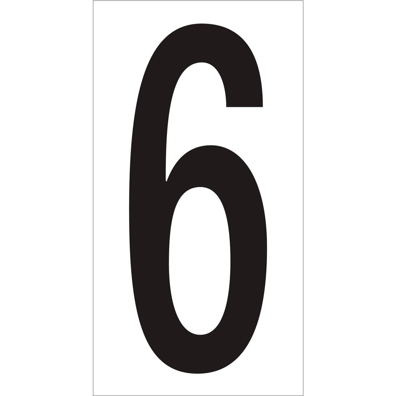 Vinyl Warehouse Number Labels, 4"L x 2-1/8"W, Black/White, 50/Case