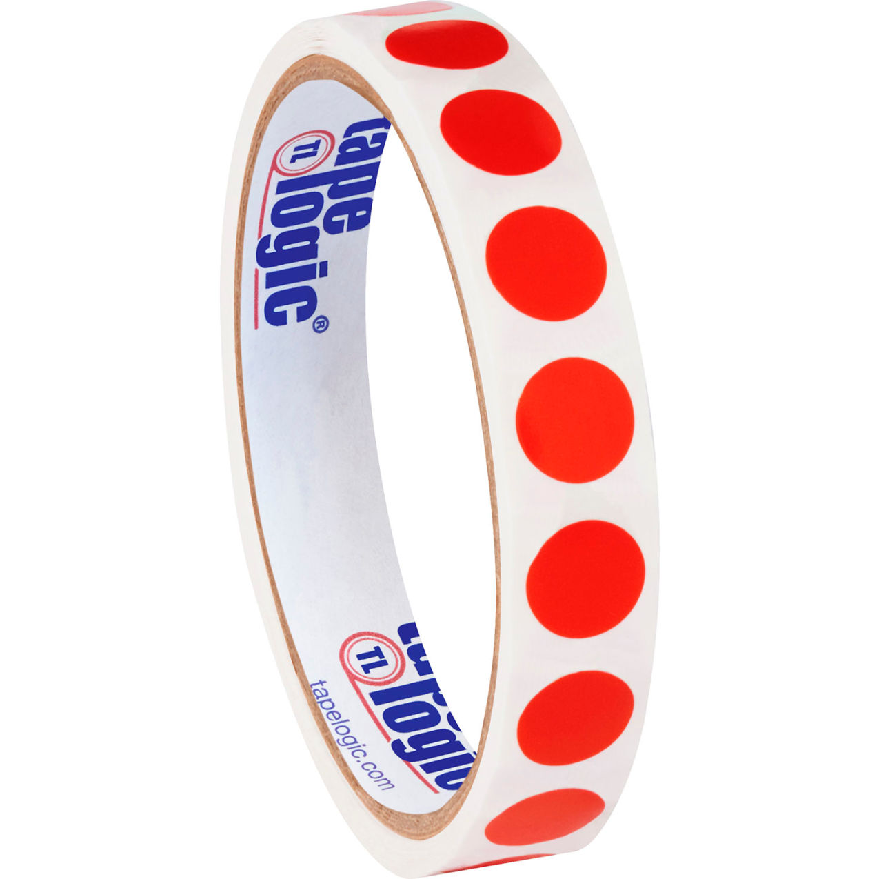 1/2"Dia. Circle Blank Labels, Red, Roll of 500