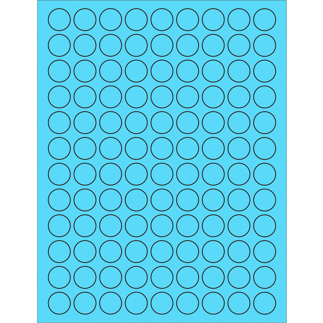 3/4" Dia. Circle Laser Labels, Pastel Blue, 108 Labels/Sheet