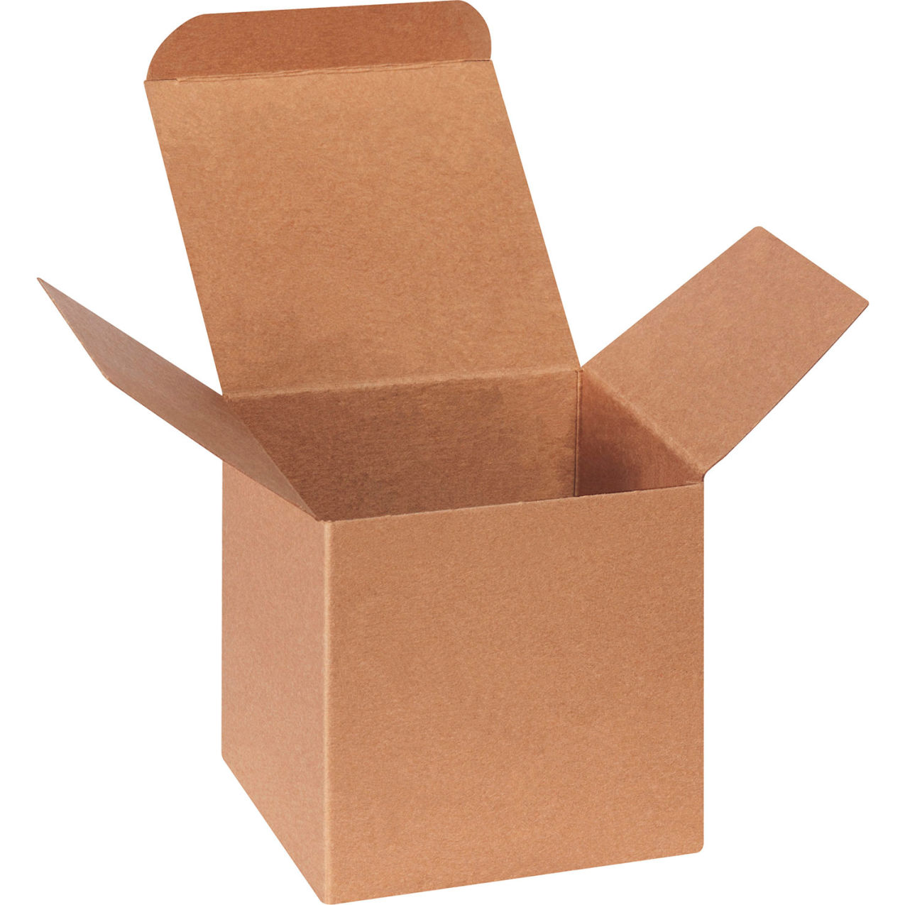Heavy Duty Reverse Tuck Folding Cartons, 4"L x 4"W x 4"H, Kraft, 250/Pack