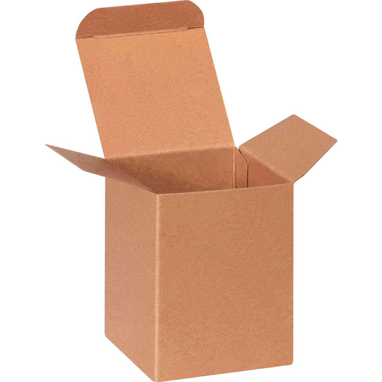 Heavy Duty Reverse Tuck Folding Cartons, 3"L x 3"W x 4"H, Kraft, 500/Pack