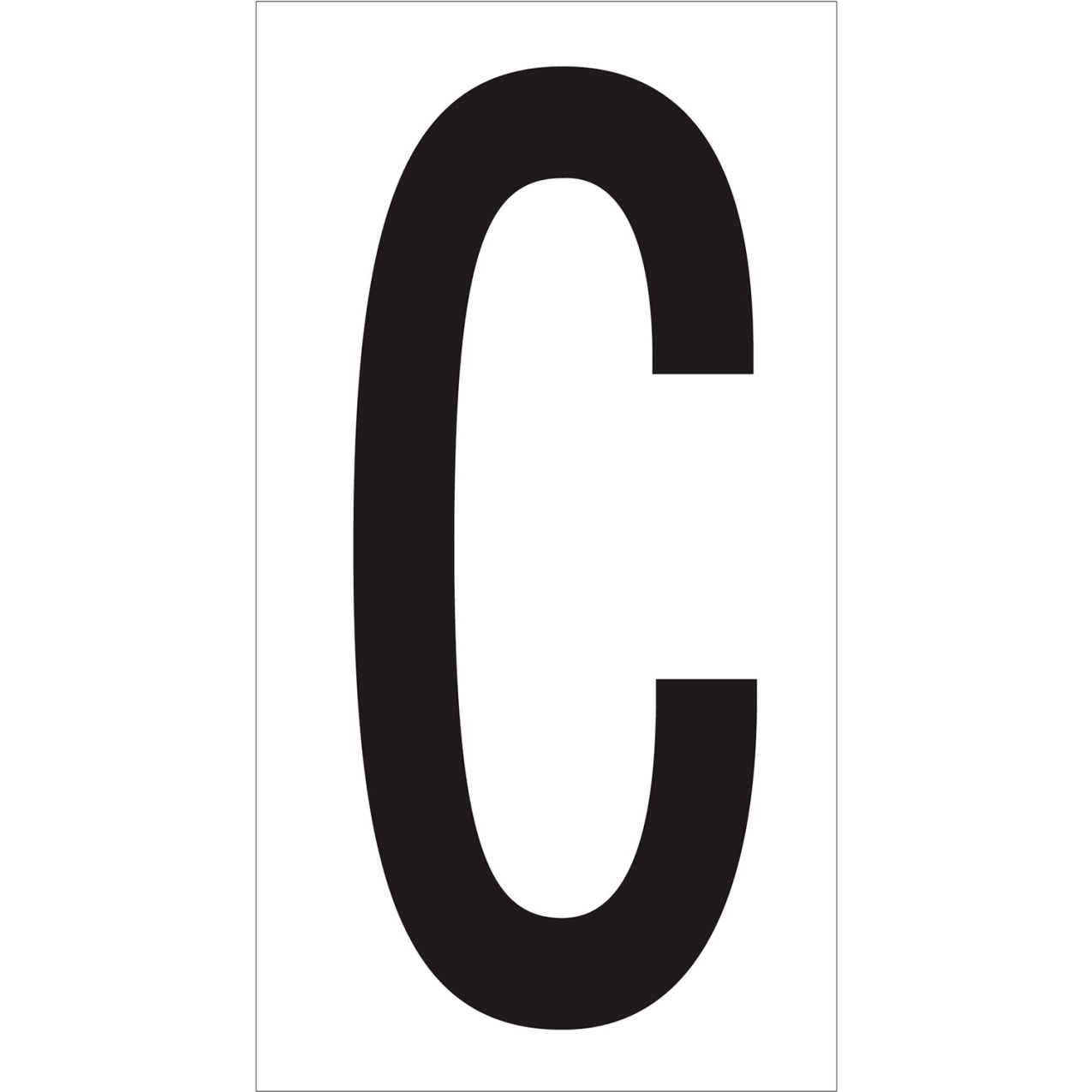 Vinyl Warehouse Number Labels, 4"L x 2-1/8"W, Black/White, 50/Case