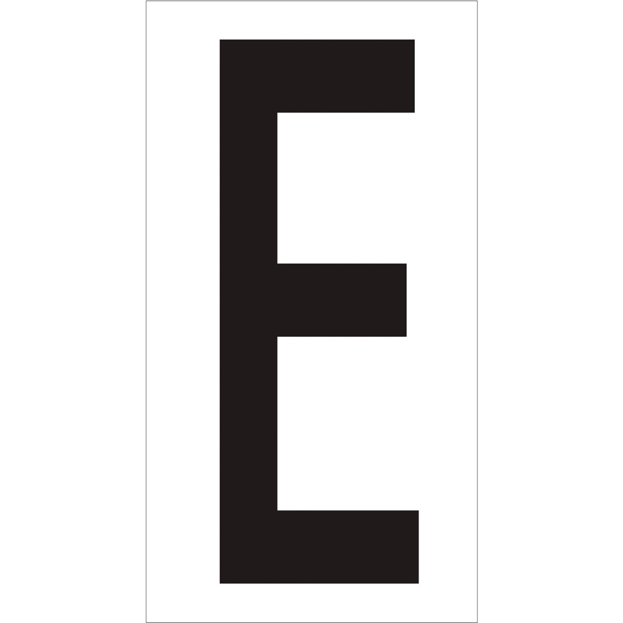 Vinyl Warehouse Number Labels, 4"L x 2-1/8"W, Black/White, 50/Case