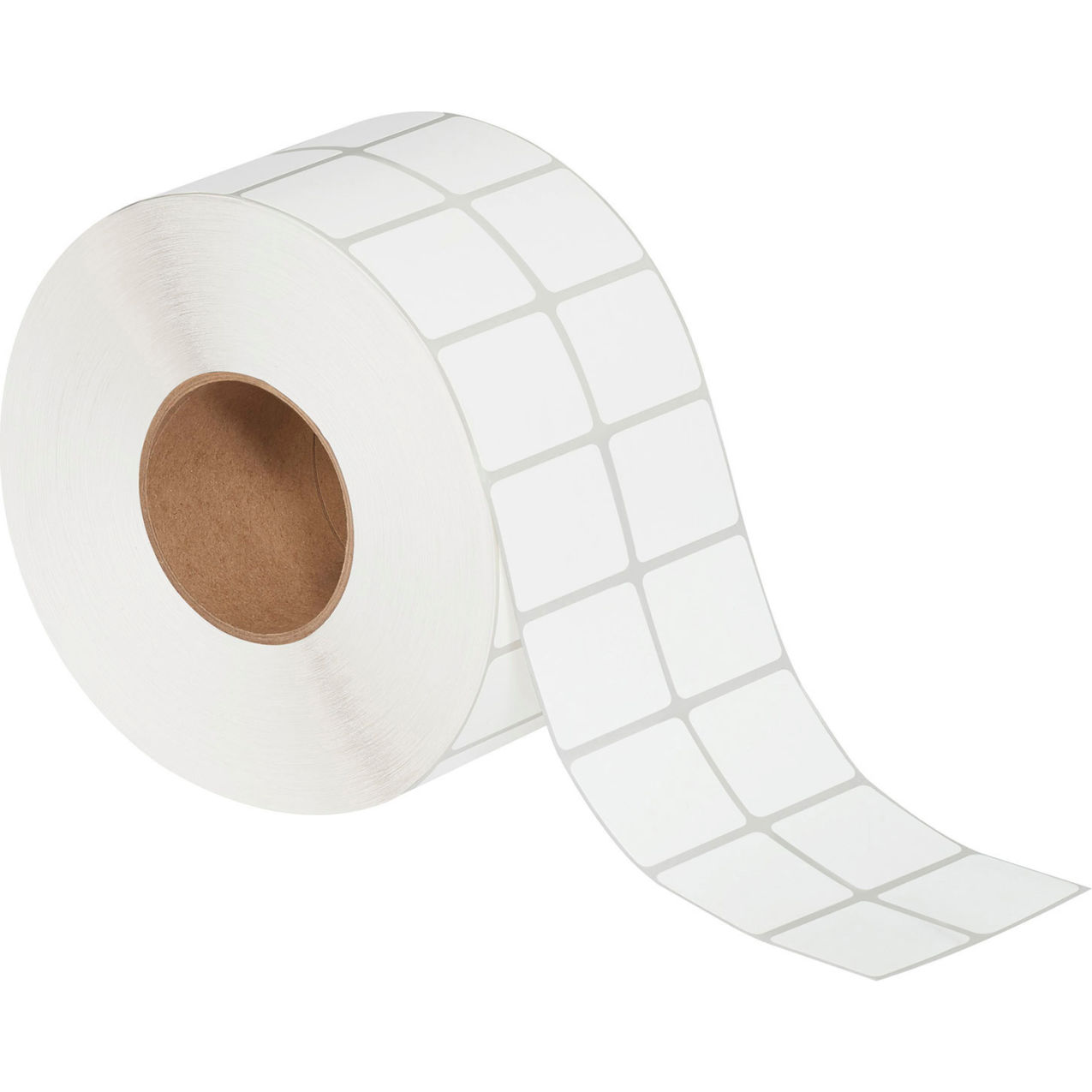 Thermal Transfer Labels, 2"W x 2"L, 3" Core, White, 4 Rolls/Case