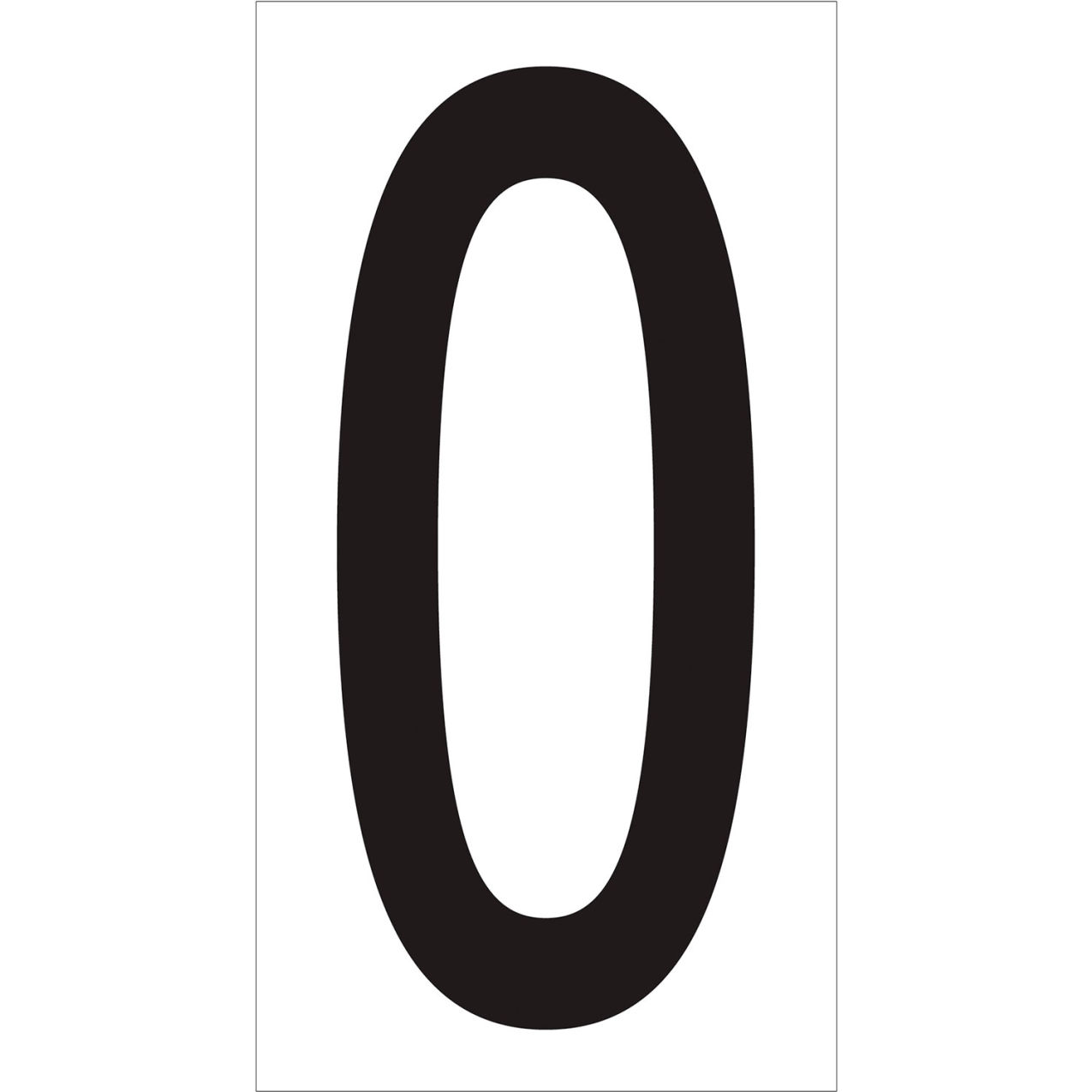 Vinyl Warehouse Number Labels, 4"L x 2-1/8"W, Black/White, 50/Case