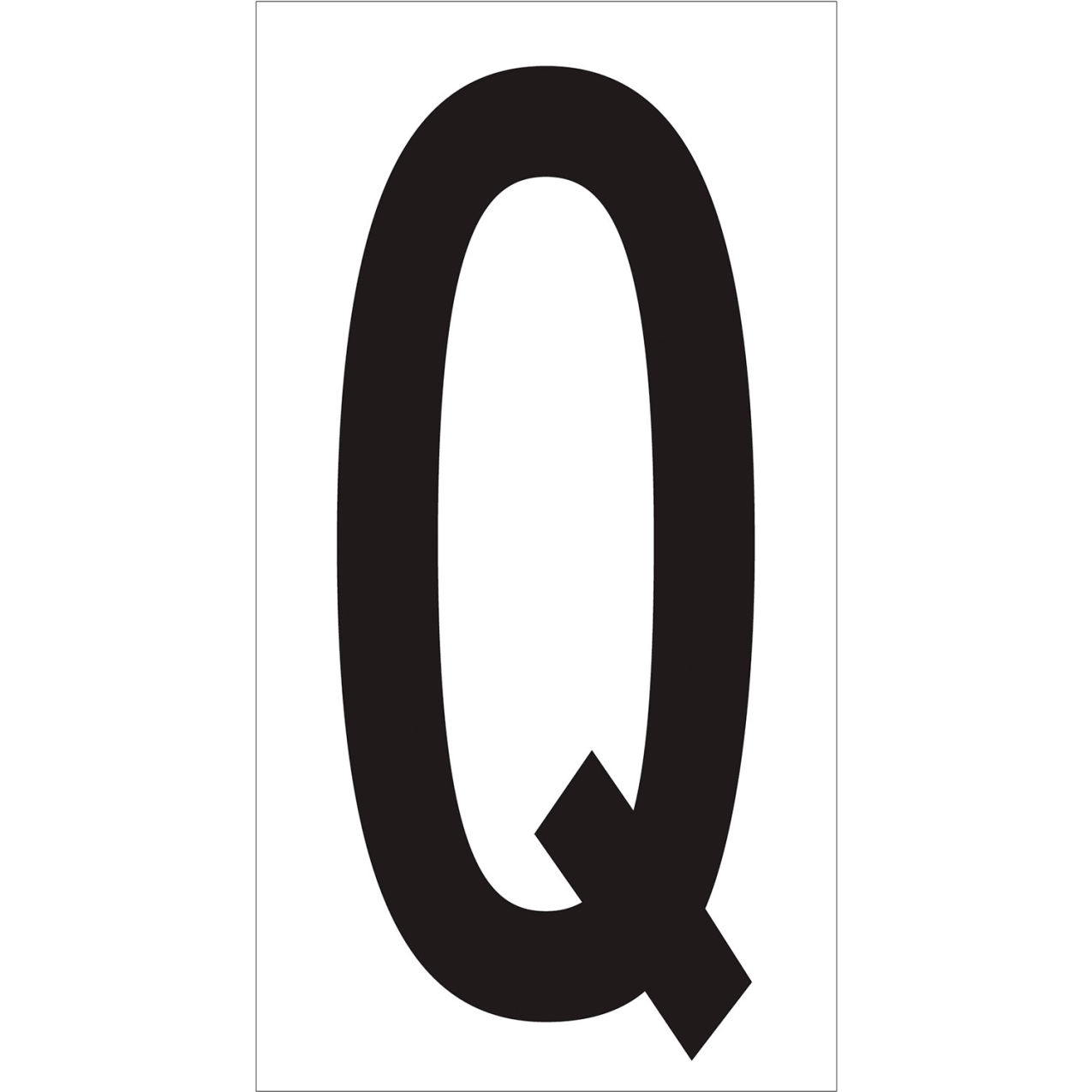 Vinyl Warehouse Number Labels, 4"L x 2-1/8"W, Black/White, 50/Case